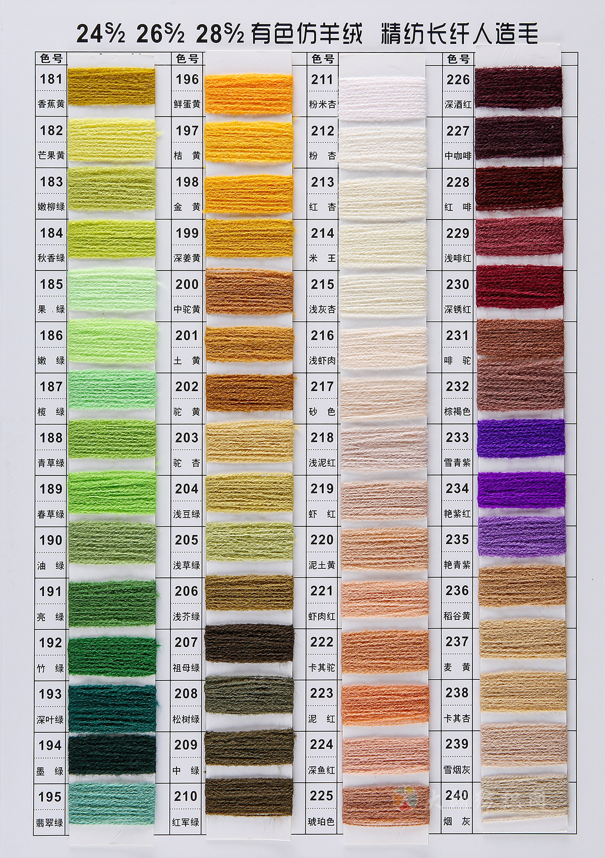 24S/2 26S/2 28S/2抗起球有色仿羊绒