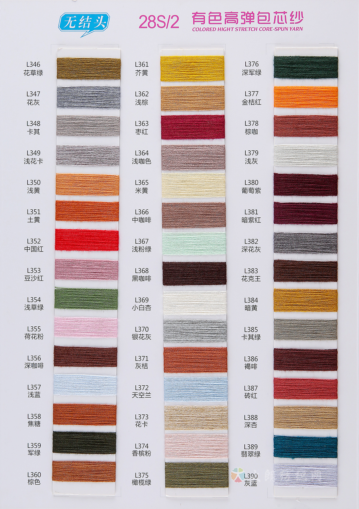 28S/2高弹包芯纱