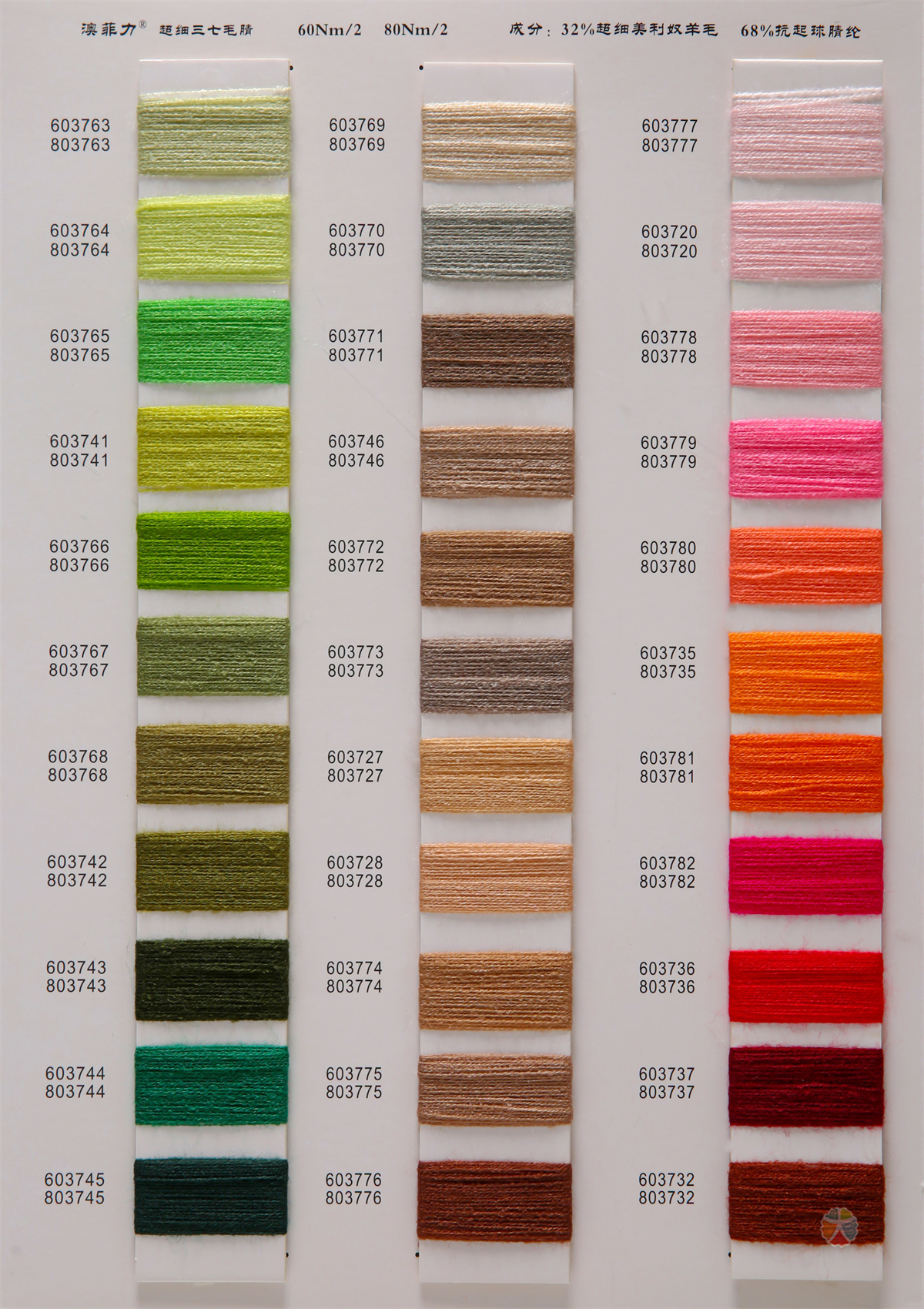 澳菲力超细三七毛腈纱