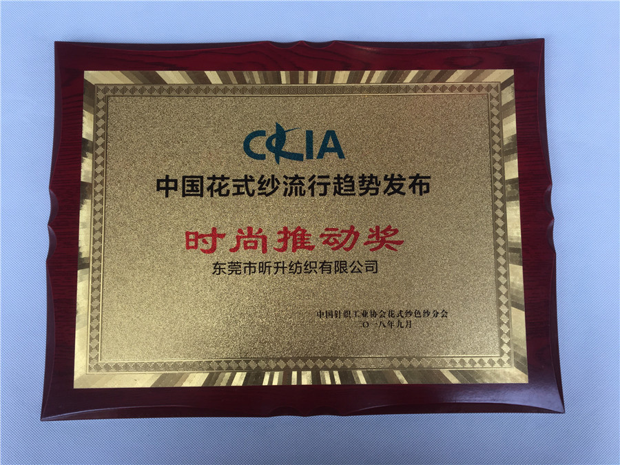 花式纱时尚推动奖