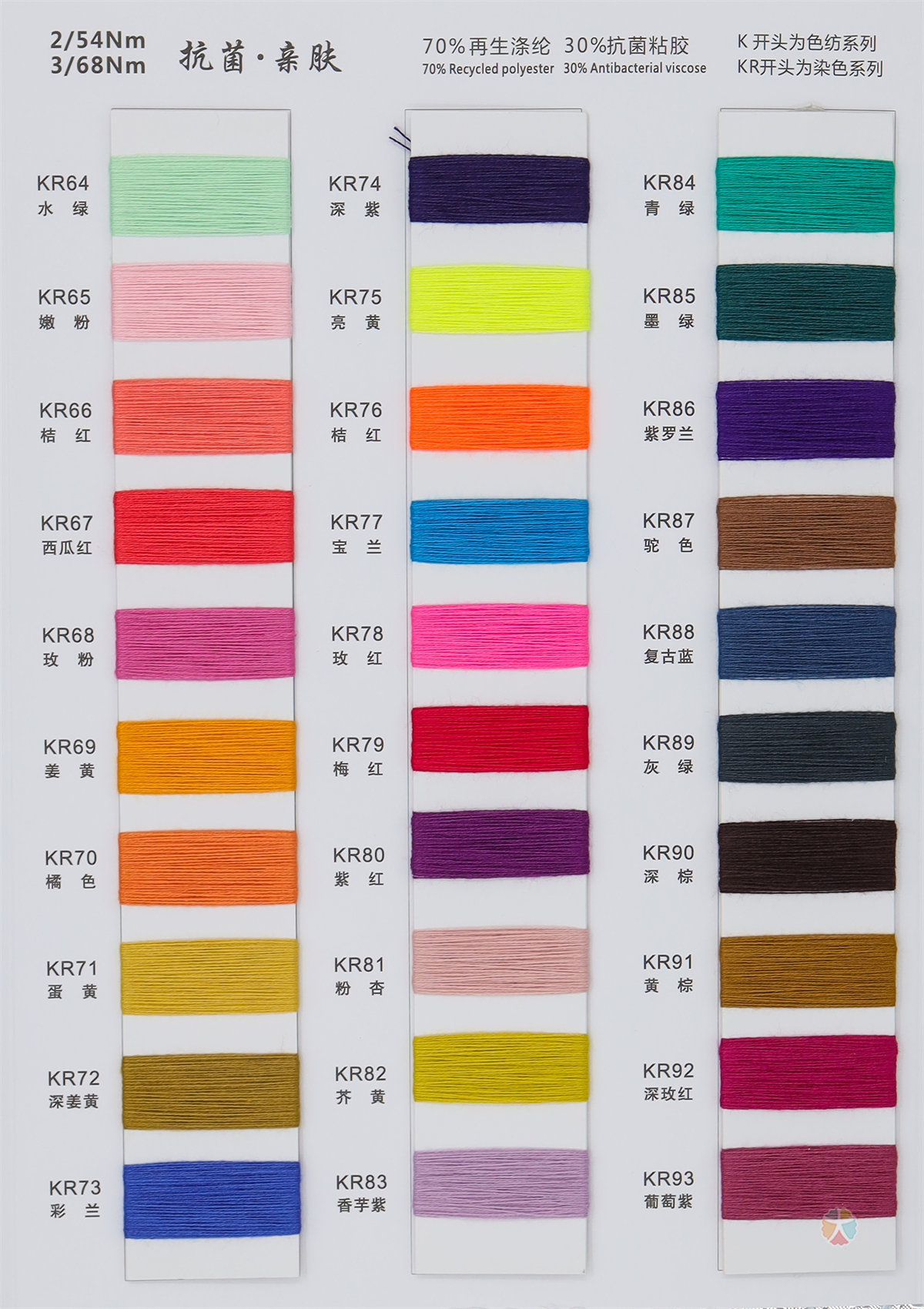 2/54NM 3/68NM 抗菌 · 亲肤系列