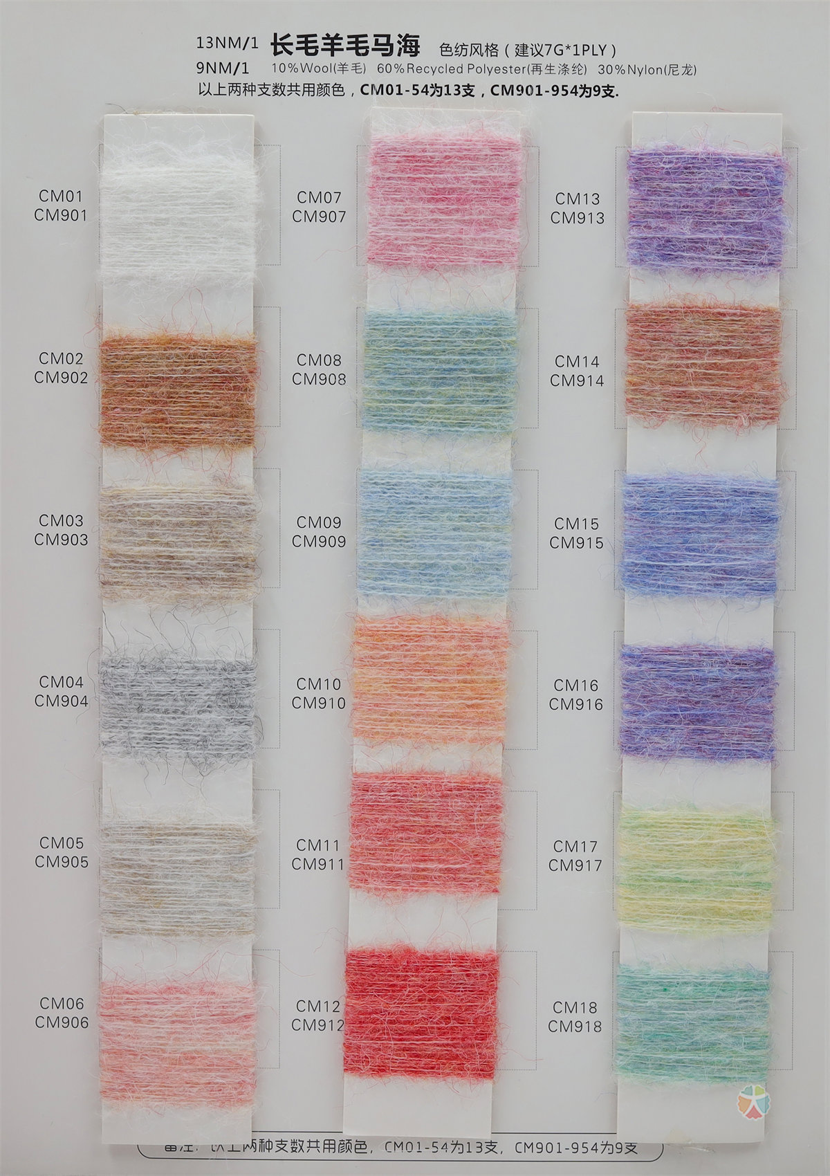 1/9NM 1/13NM 长毛羊毛马海（色纺风格）