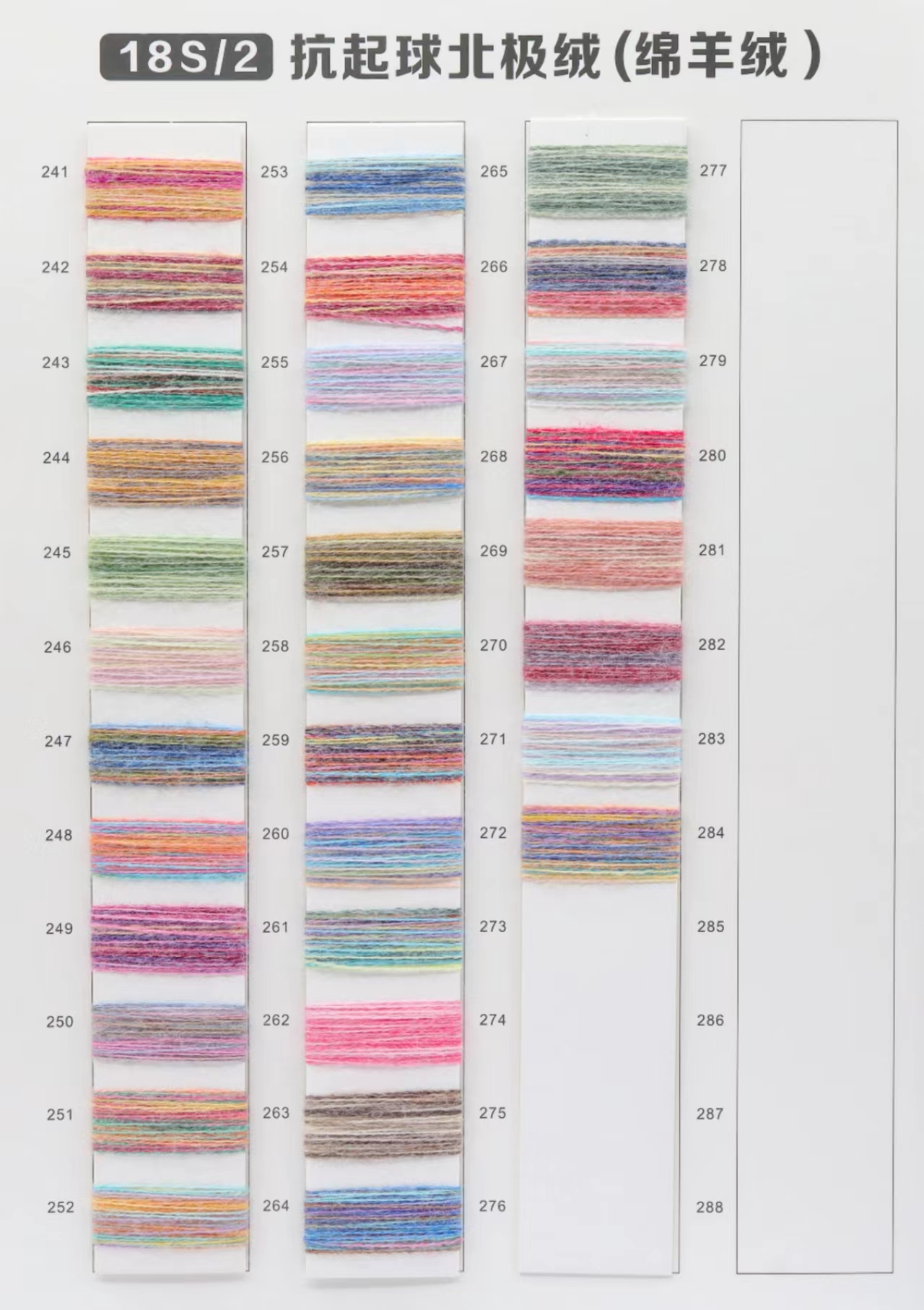 18S/2 抗起球北极绒/段染北极绒