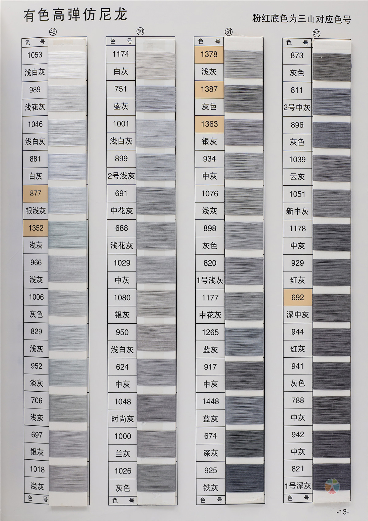 75D/2有色仿尼龙