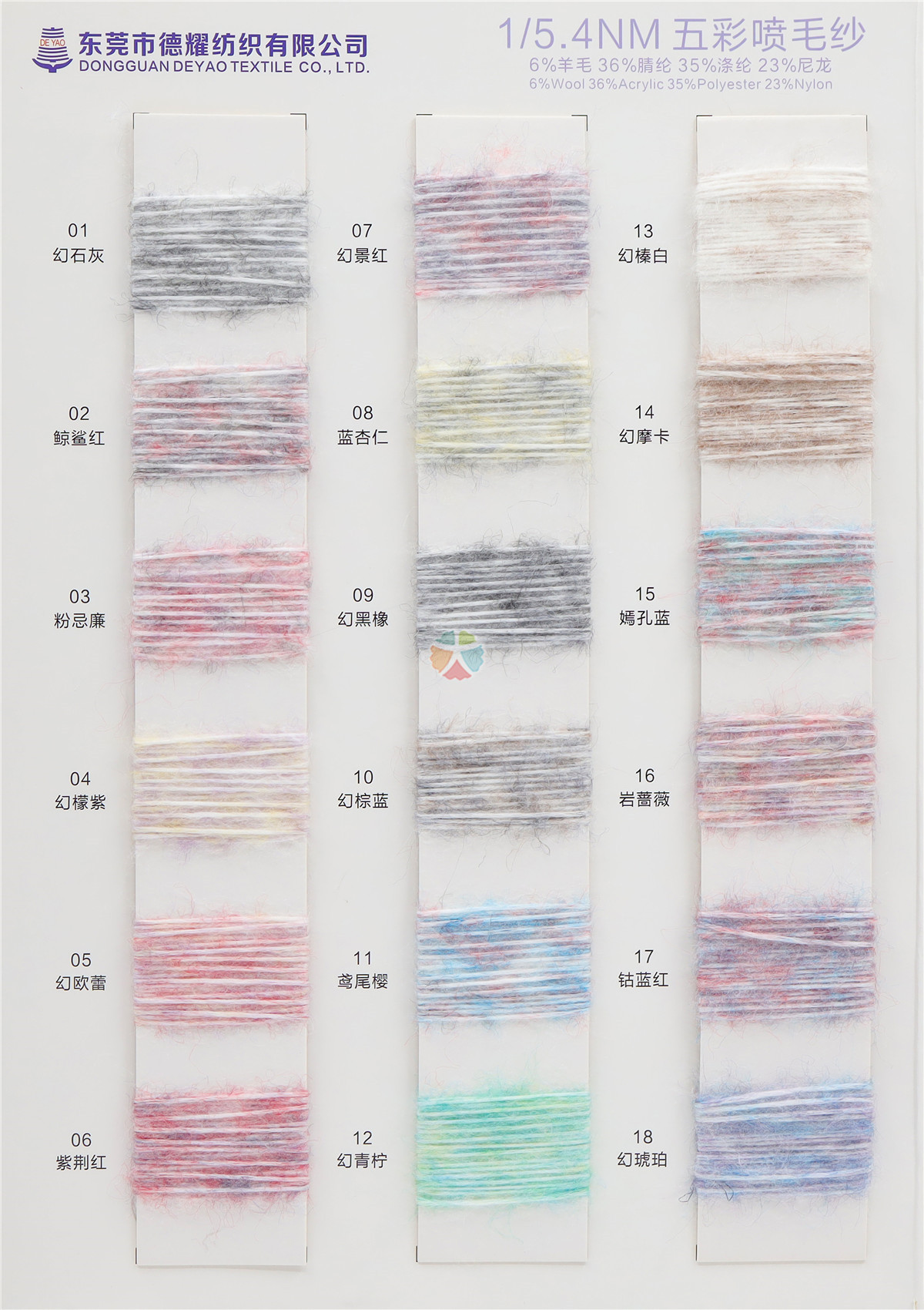 1/5.4NM五彩喷毛纱