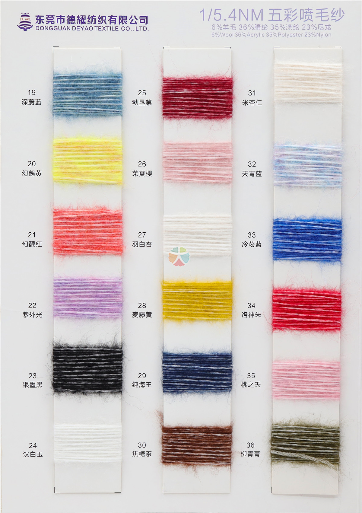 1/5.4NM五彩喷毛纱