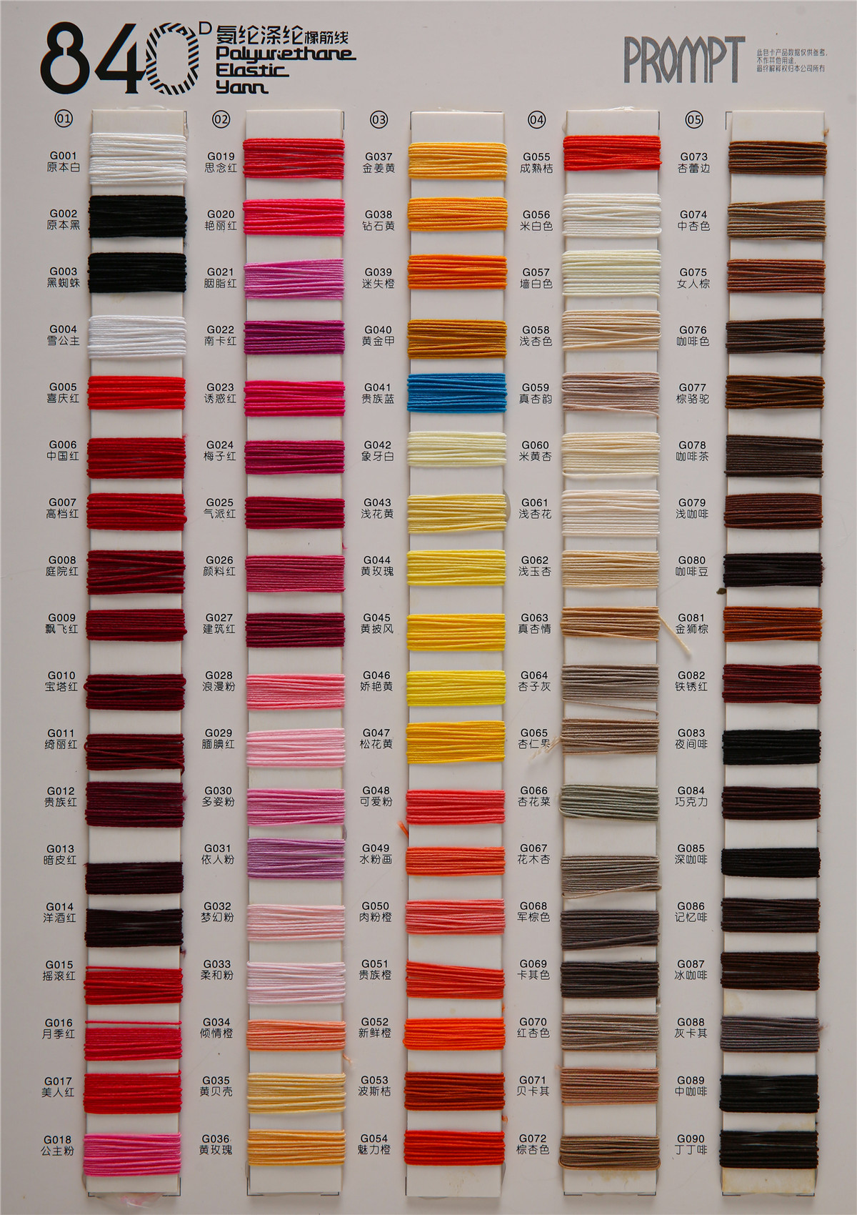 840D氨纶涤纶橡筋线