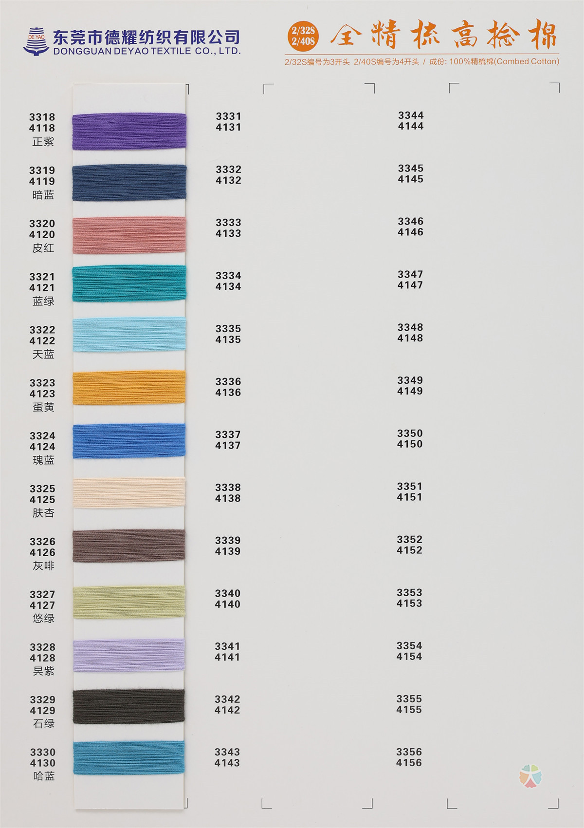 2/32S 2/40S全精梳高捻棉纱