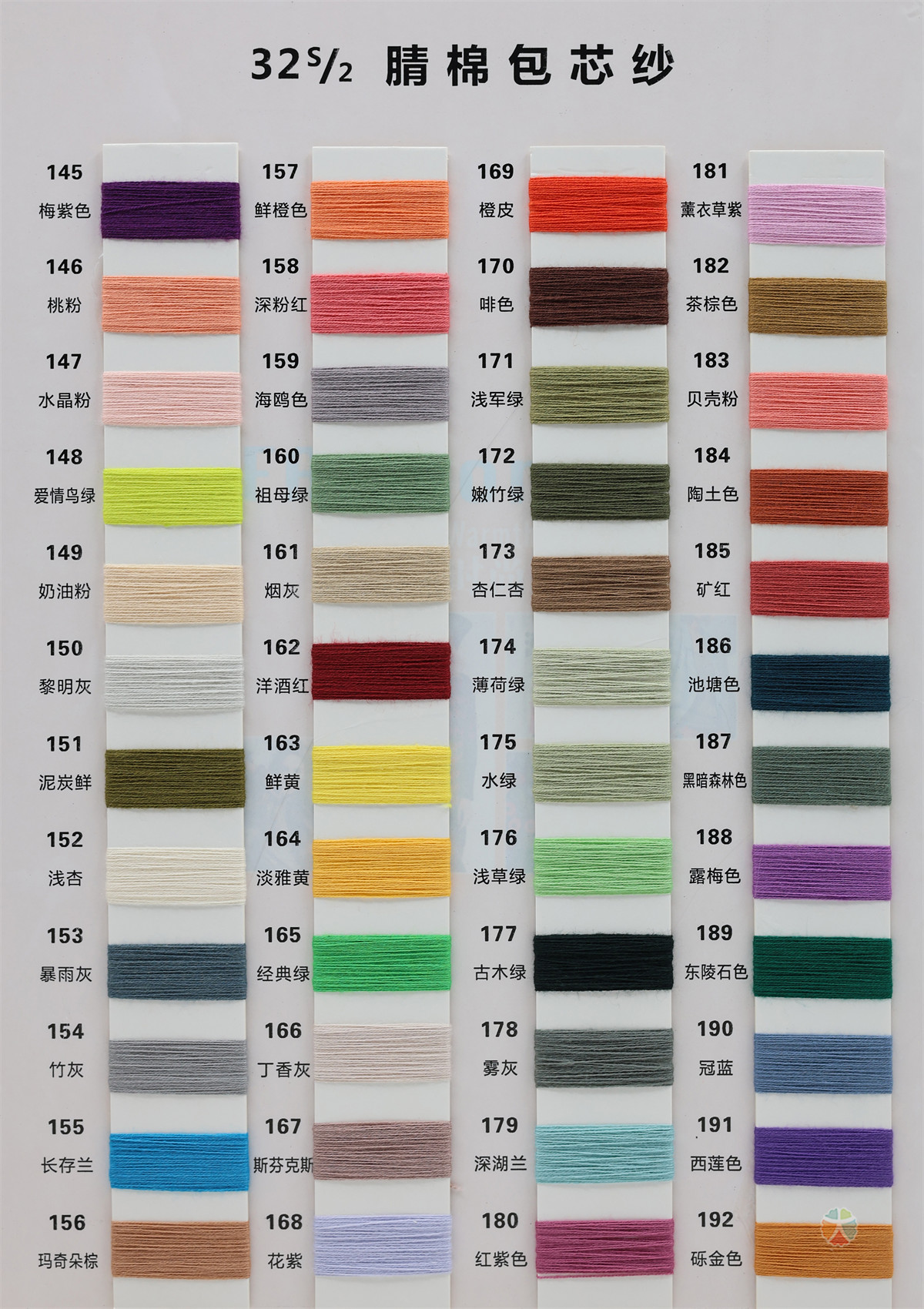 32S/2抗起球腈棉包芯纱