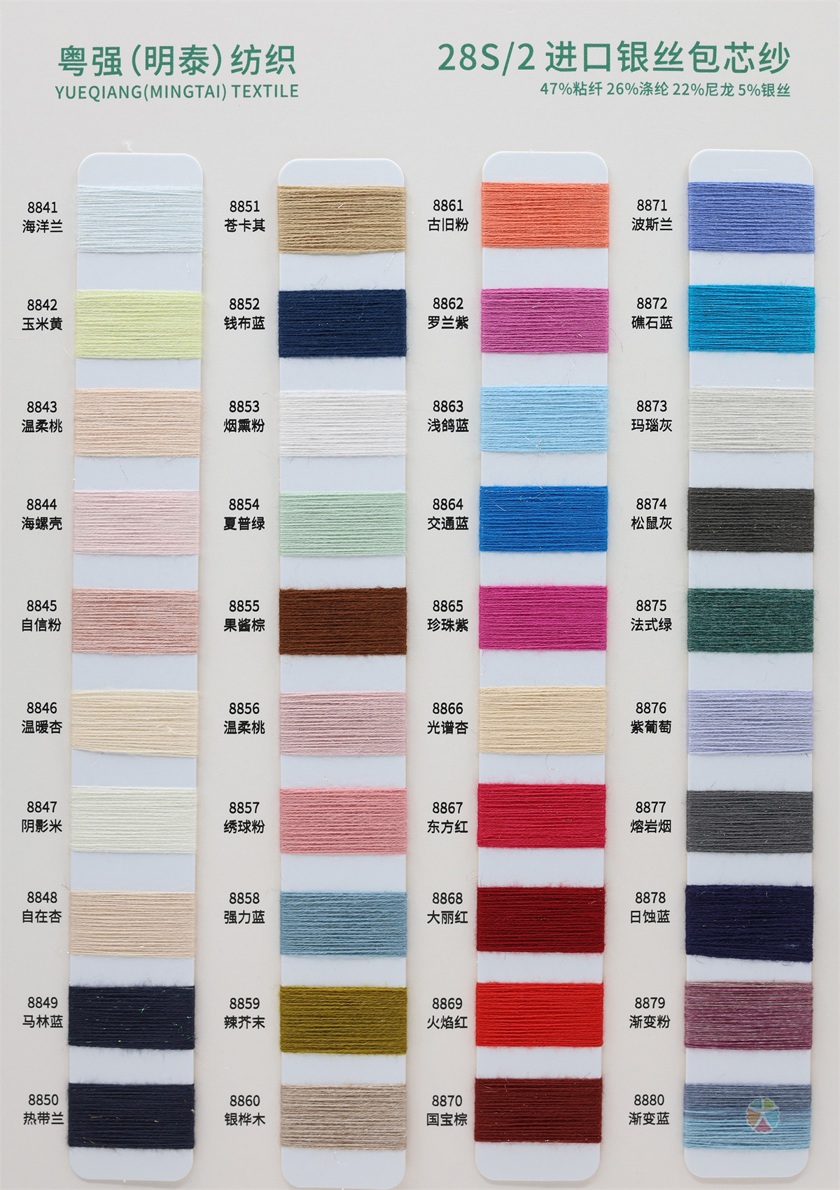 28S/2 进口银丝包芯纱