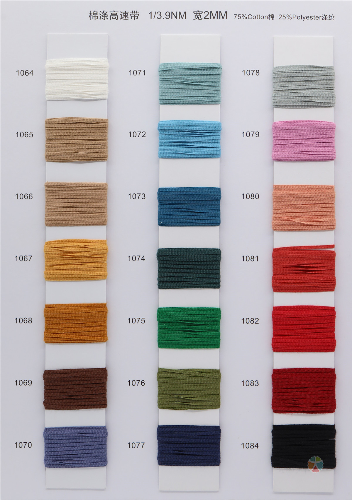 1/3.9NM 棉涤高速带 宽2CM 