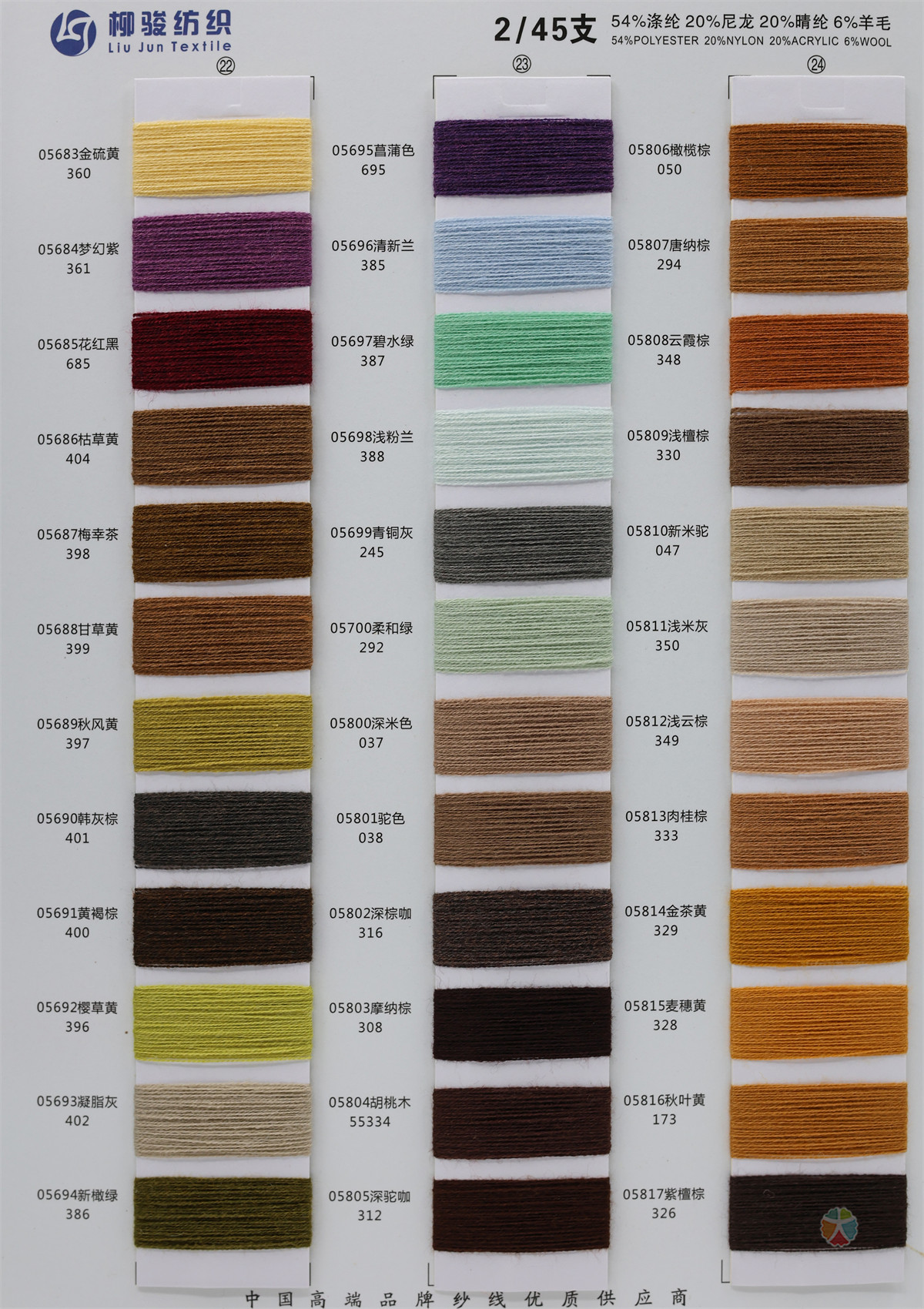 2/45NM 6羊毛混纺纱