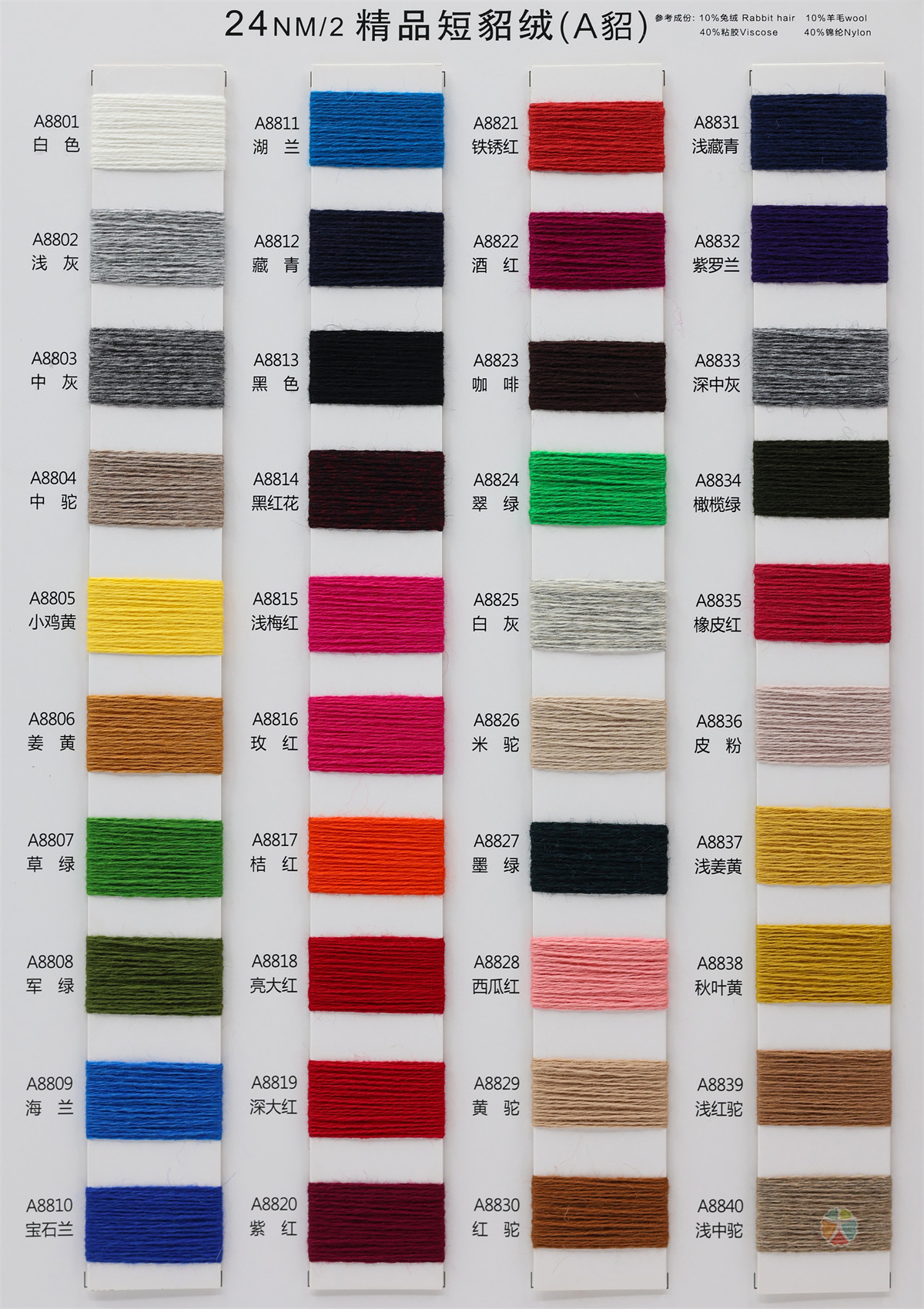 24NM/2 精品短貂绒（A貂）小浣熊