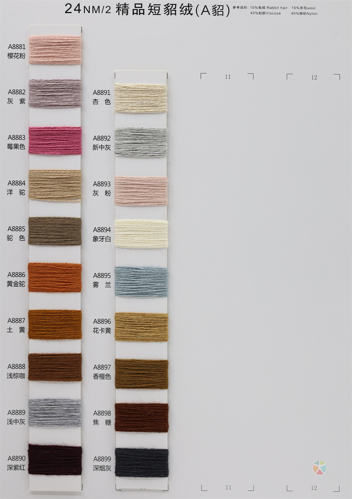 24NM/2 精品短貂绒（A貂）小浣熊