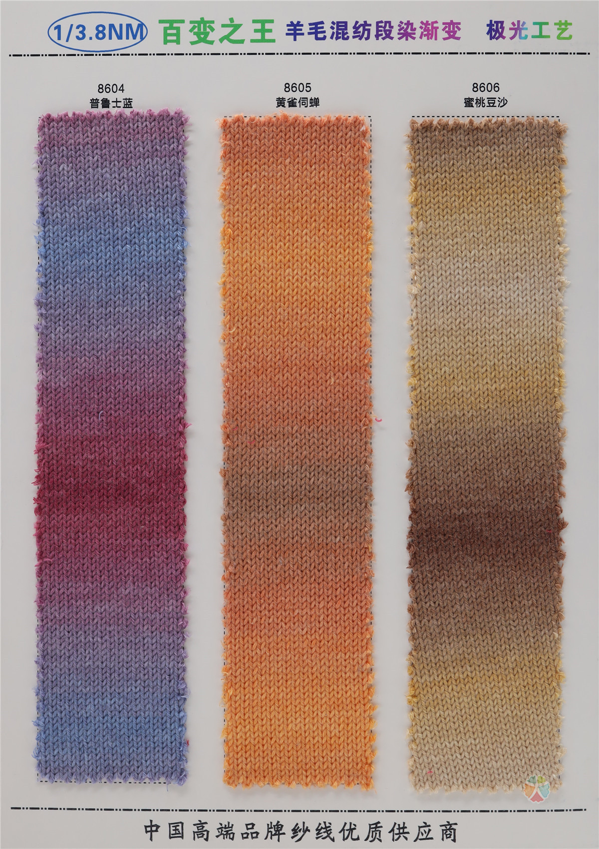 1/3.8NM 6羊毛段染渐变