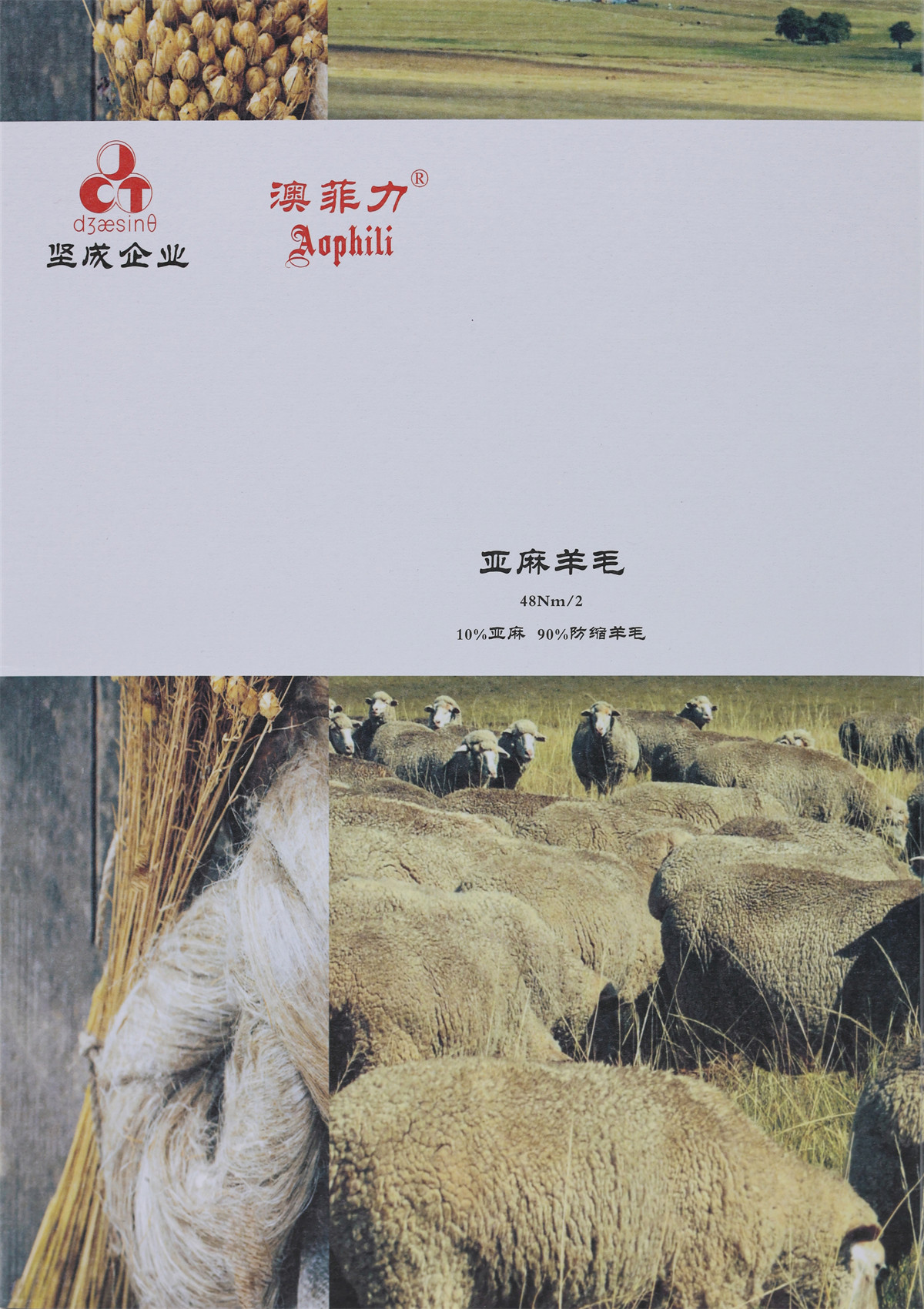 48NM/2 亚麻羊毛