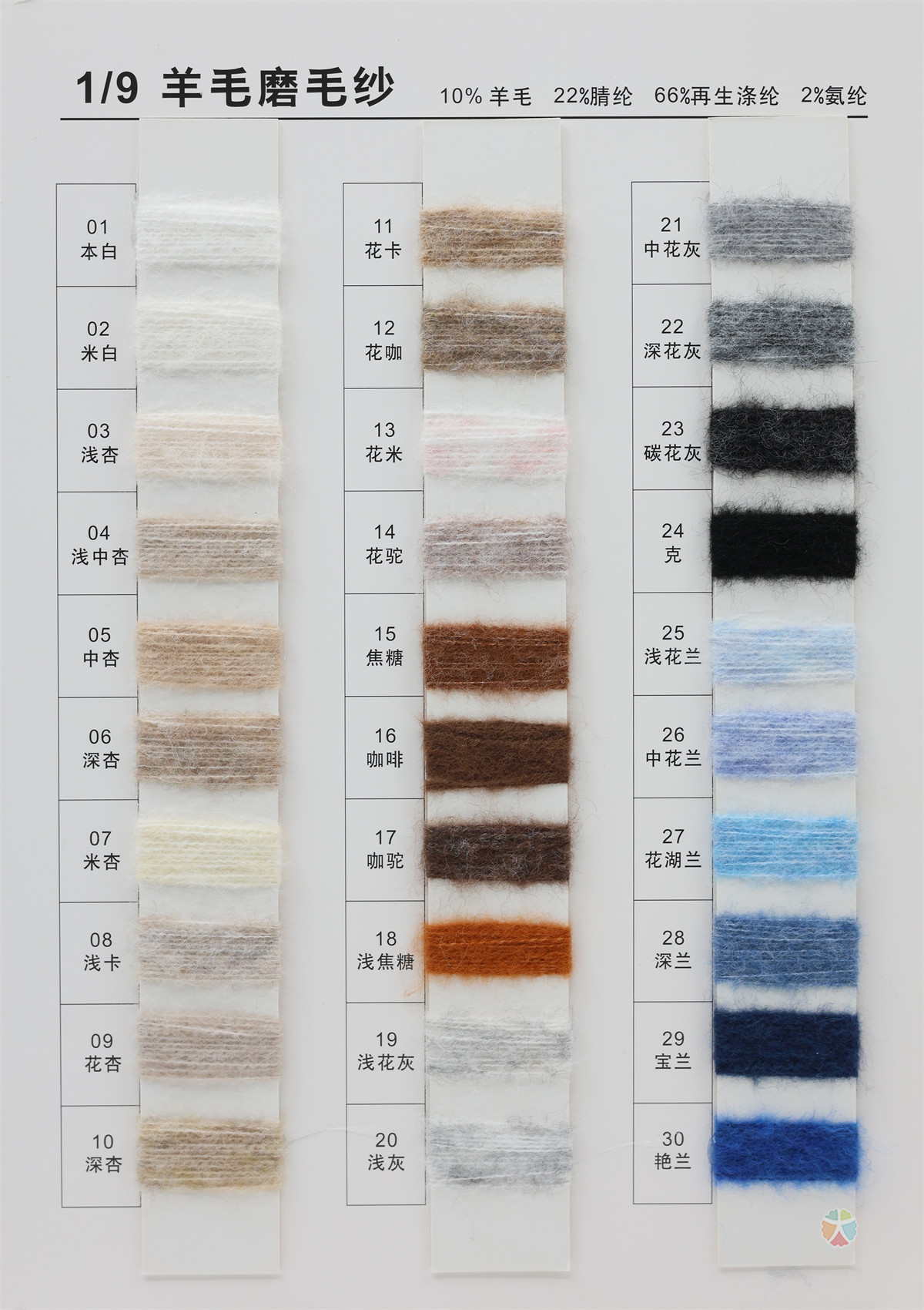 1/9 羊毛磨毛纱