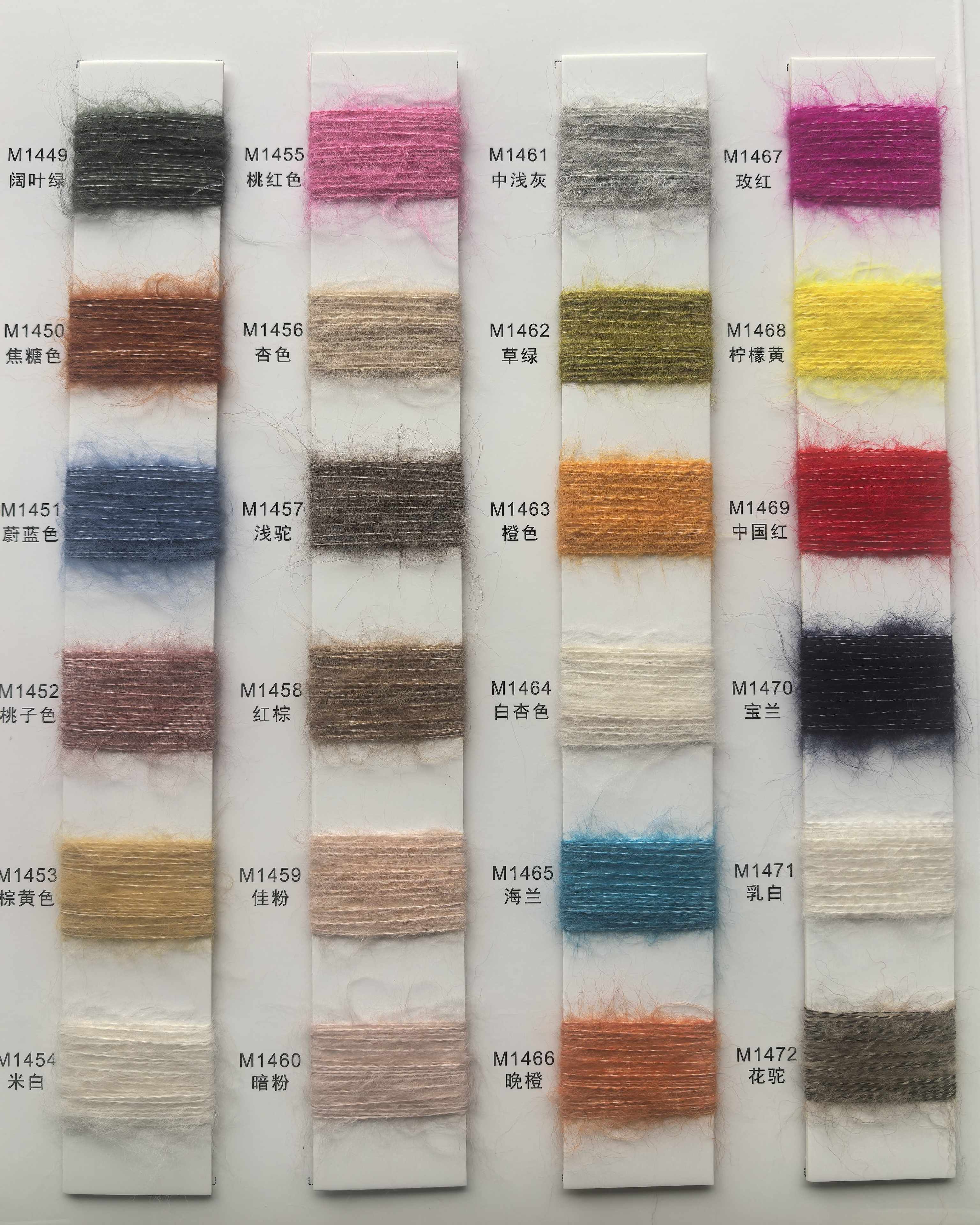 878 仿牛绒14支 色纺牛绒 马海毛