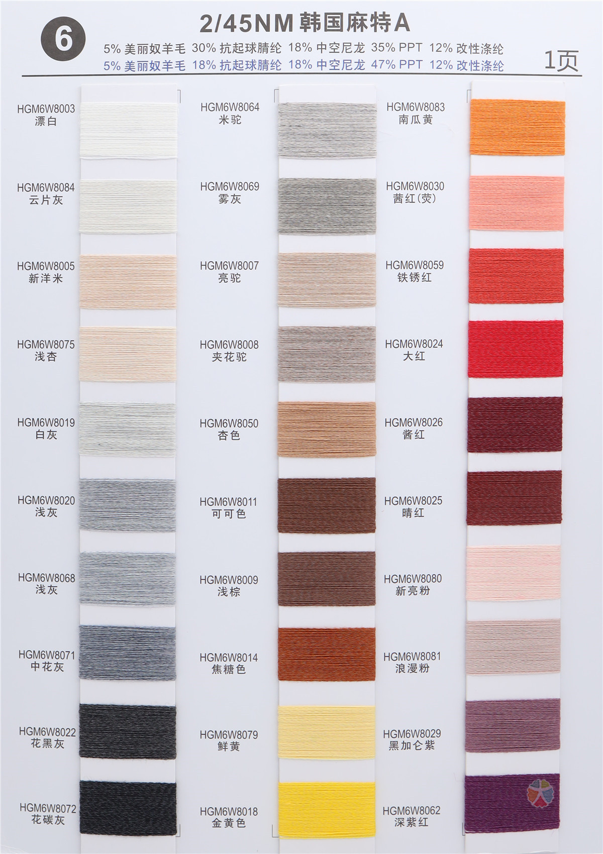 6）2/45NM 韩国麻特A