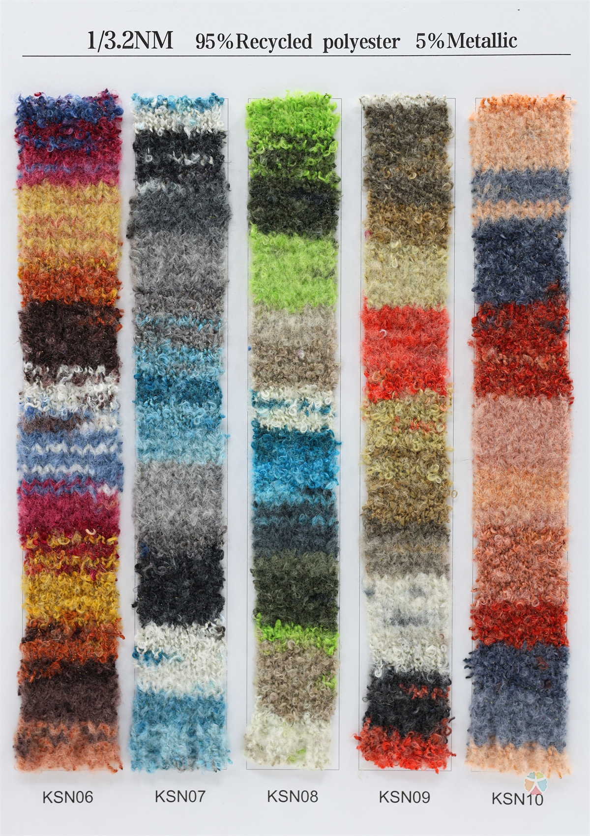 1/3.2NM 95%Recycled Polyester 5%Metallic