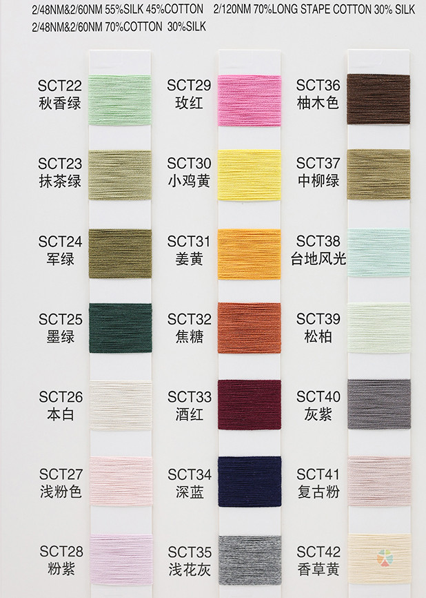 2/60NM 绢棉