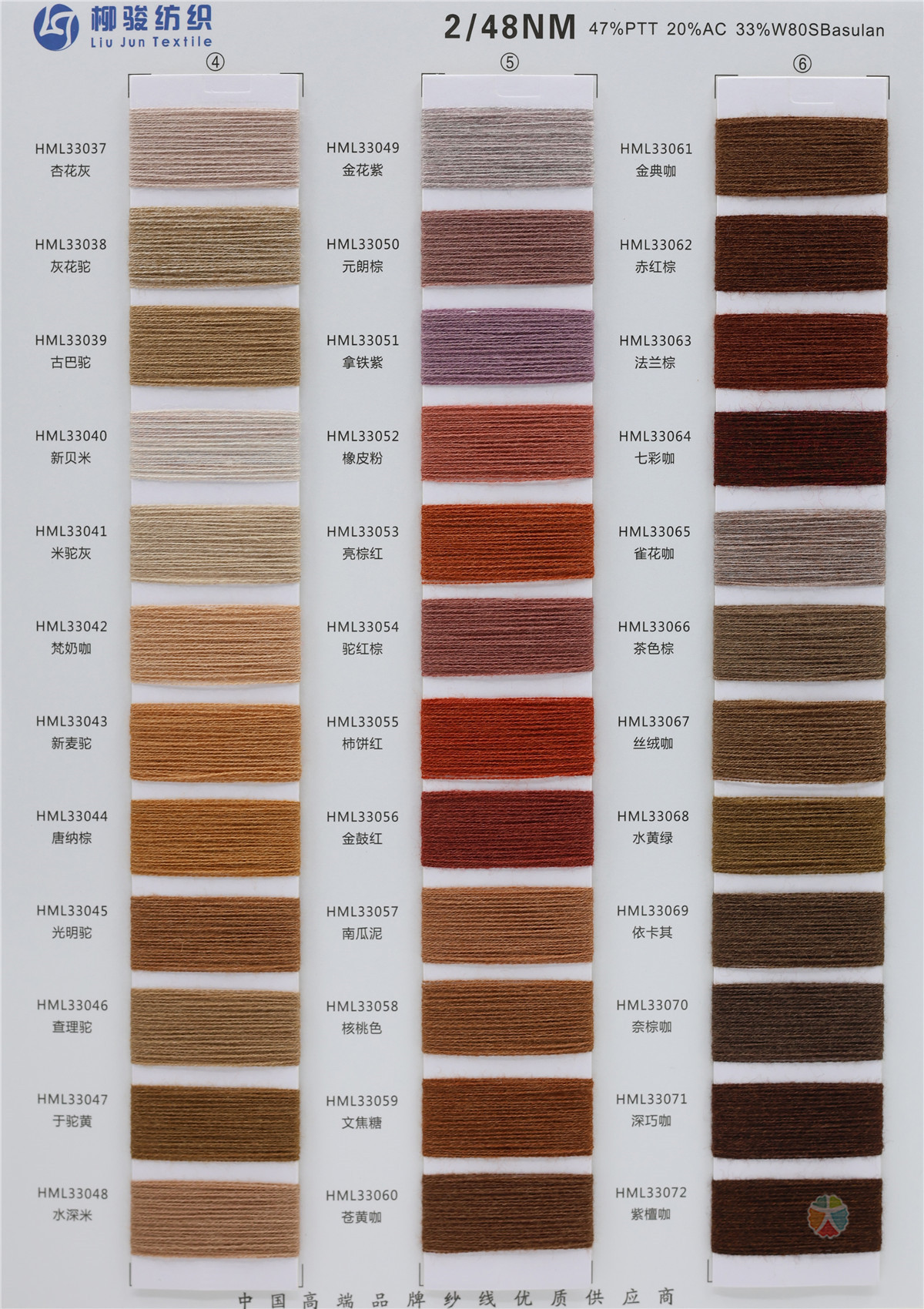 2/48NM 33羊毛混纺纱