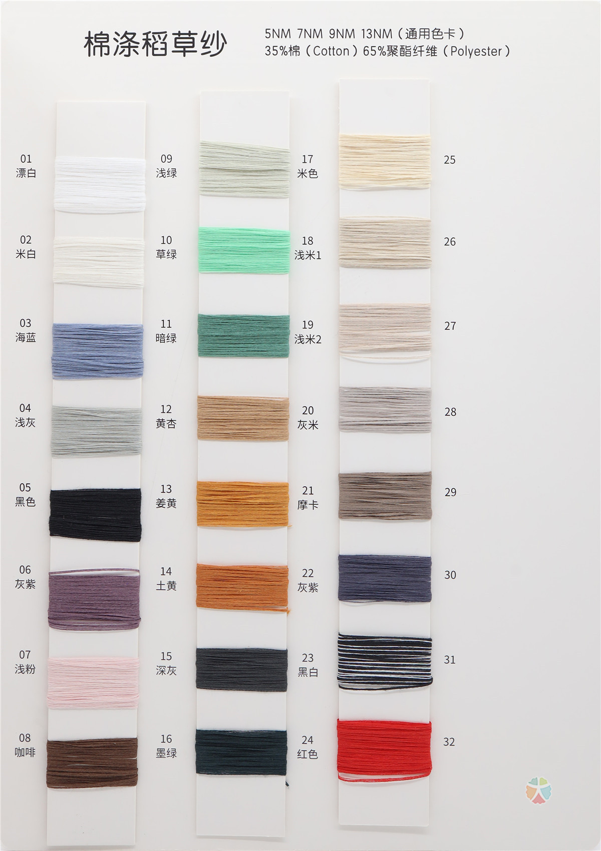 5NM 7NM 9NM 13NM 棉涤稻草纱