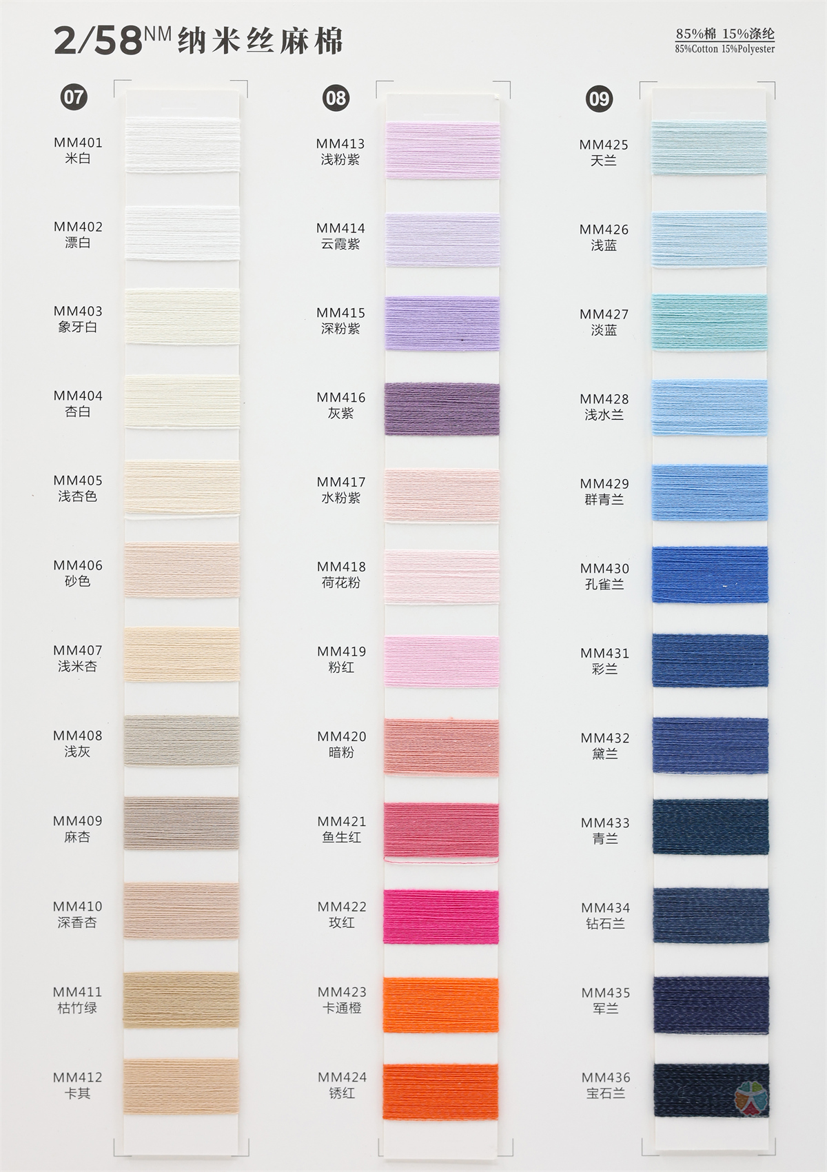 2/58NM 纳米丝麻棉