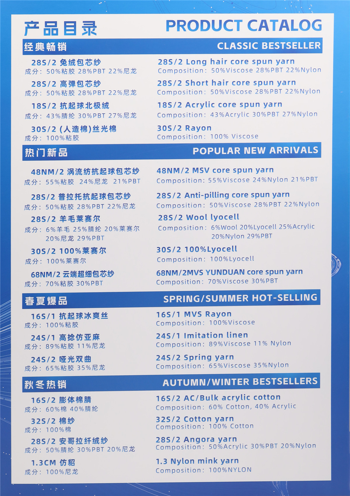 28S/2 兔绒包芯纱