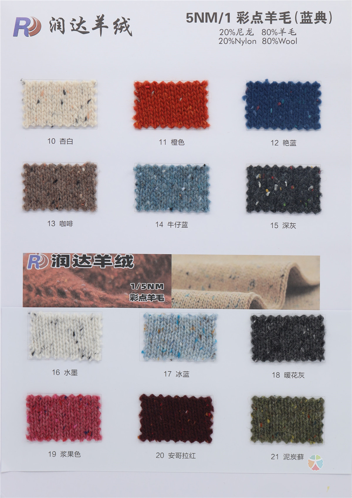 5NM/1 彩点羊毛（蓝典）