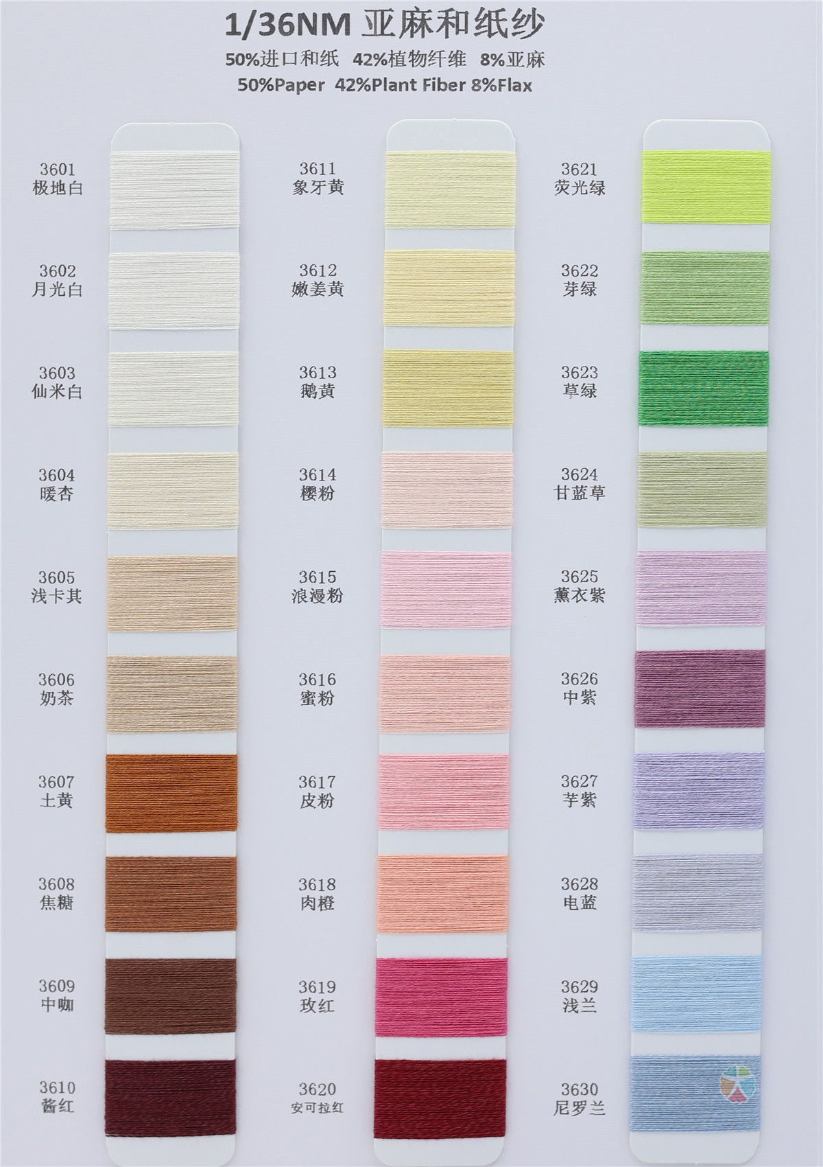 1/36NM 亚麻和纸纱