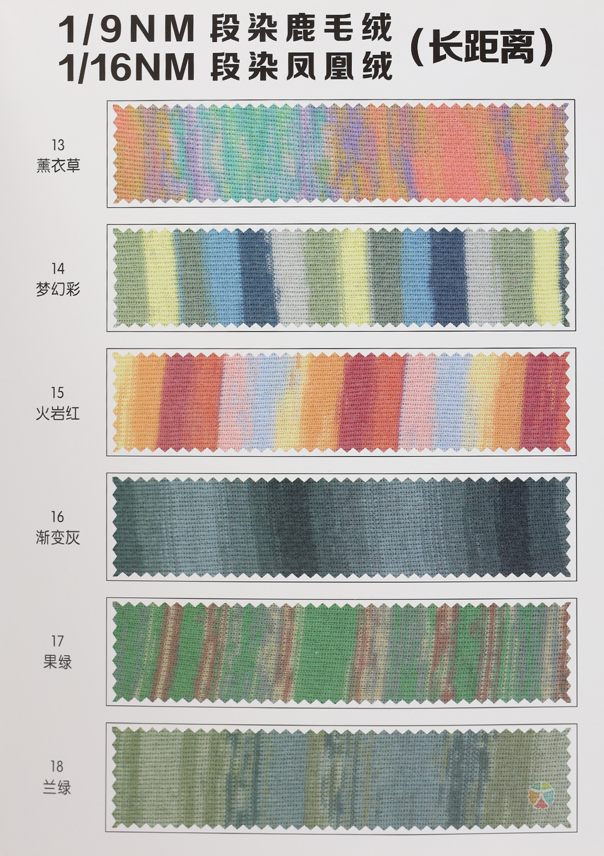1/9NM 段染鹿毛绒 1/16NM 段染凤凰绒