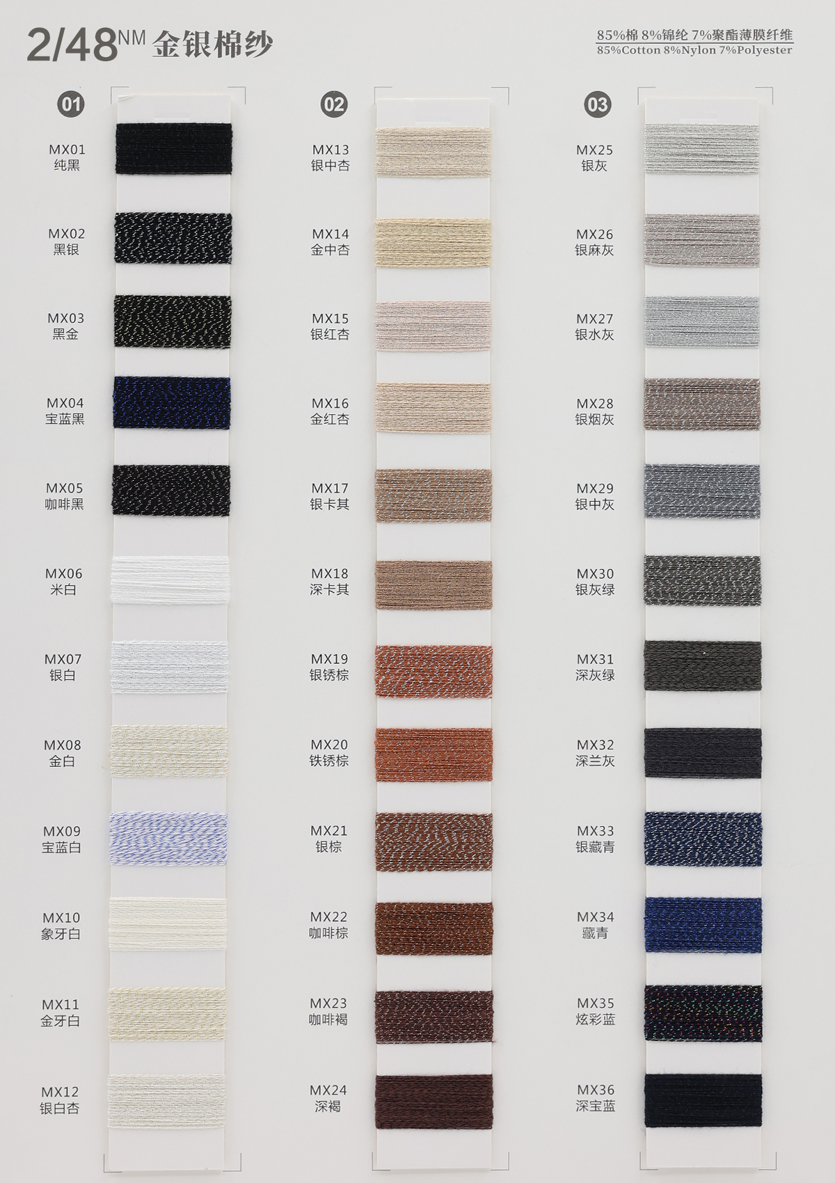 2/28NM 金银棉纱