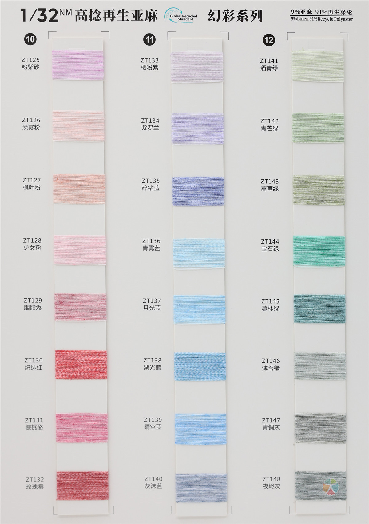 1/32NM 高捻再生亚麻