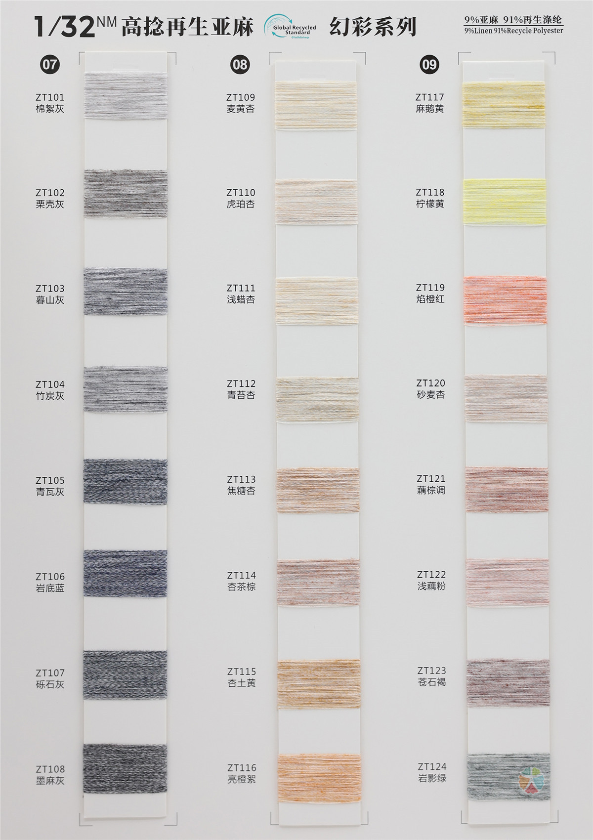 1/32NM 高捻再生亚麻