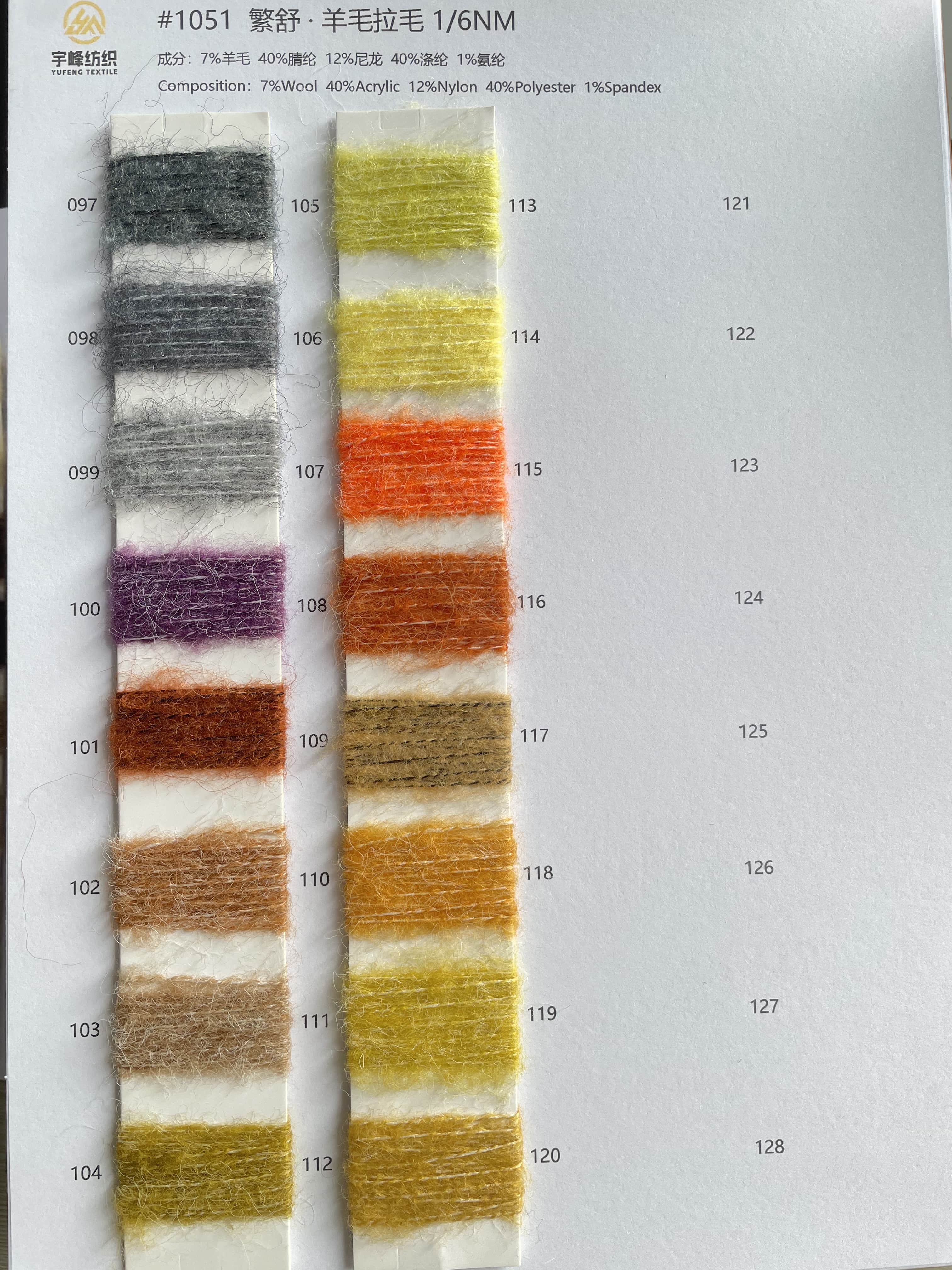 1051 繁舒·羊毛拉毛纱6支 羊毛绒