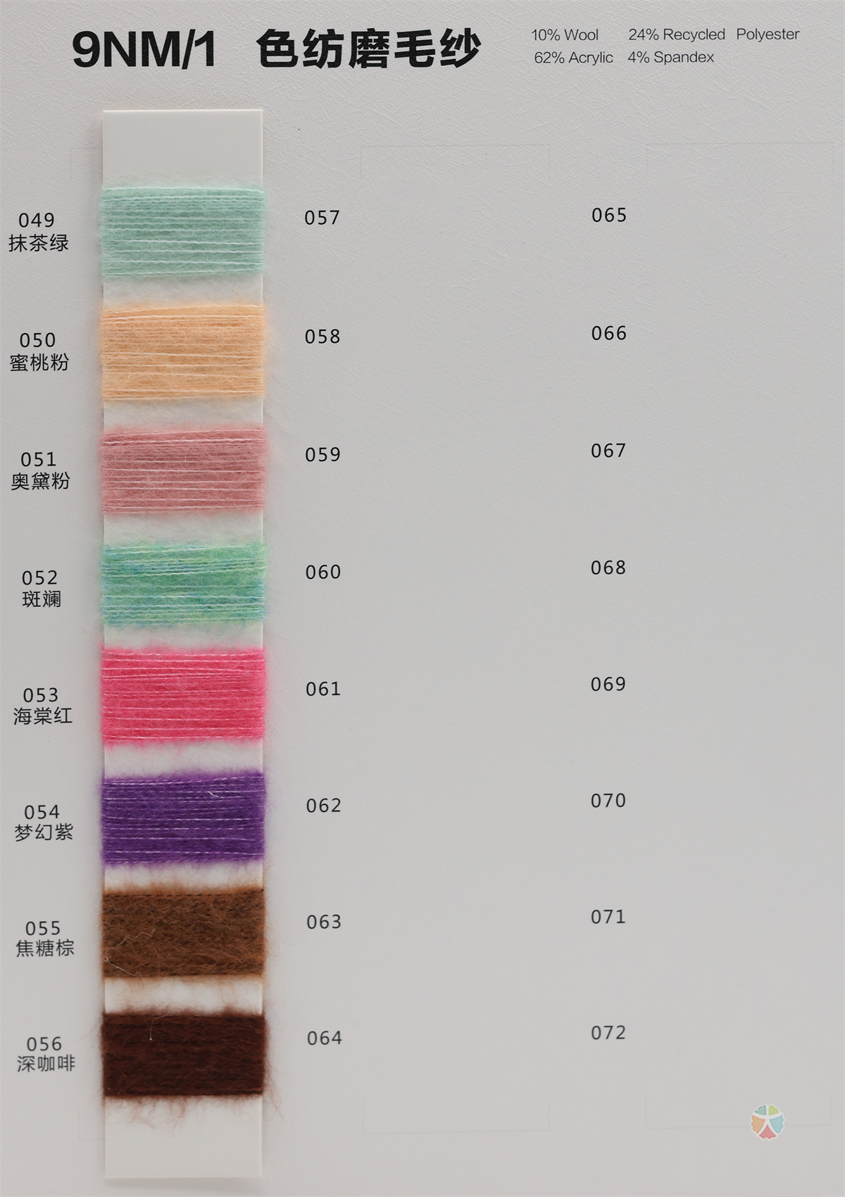 9NM/1色纺磨毛纱