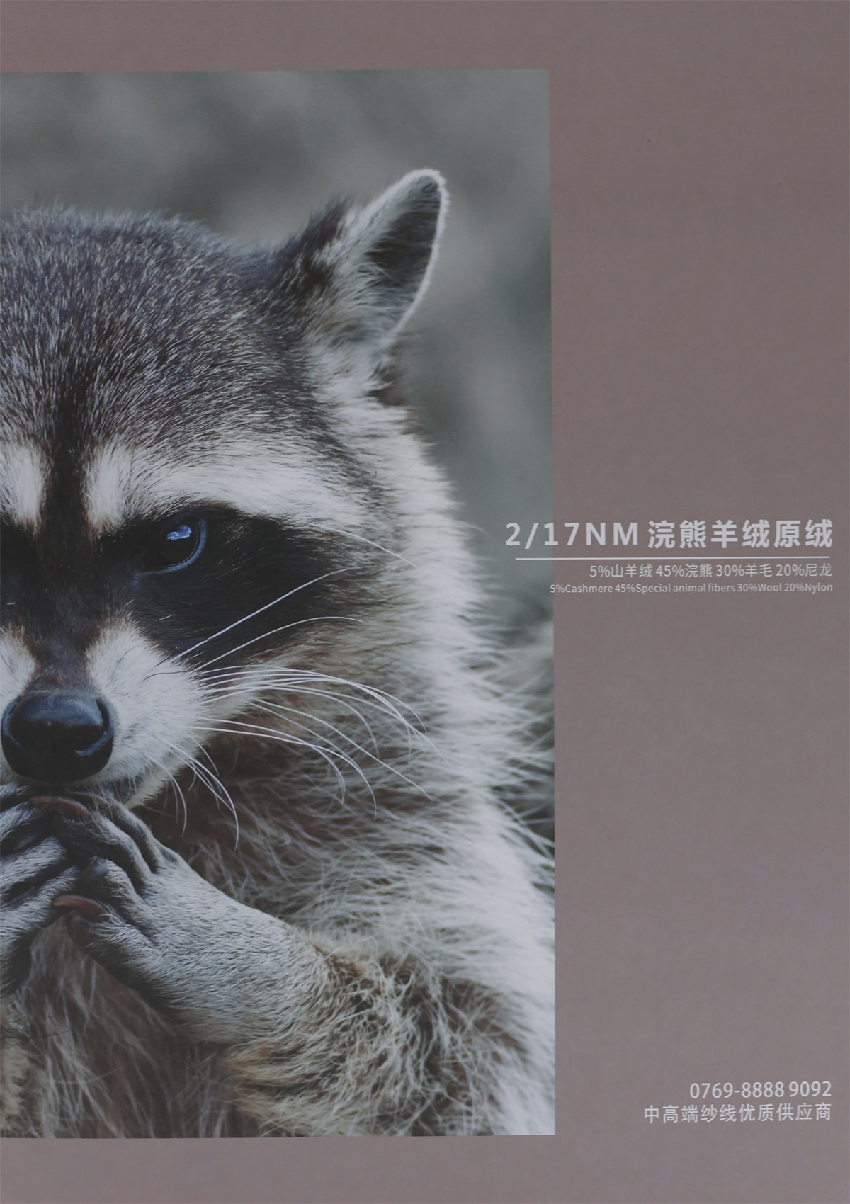 2/17NM 浣熊羊绒原绒