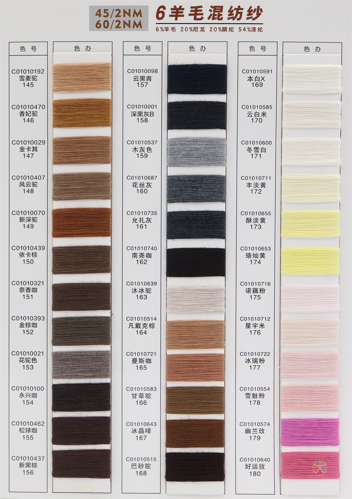 45/2NM  60/2NM 6羊毛混纺纱