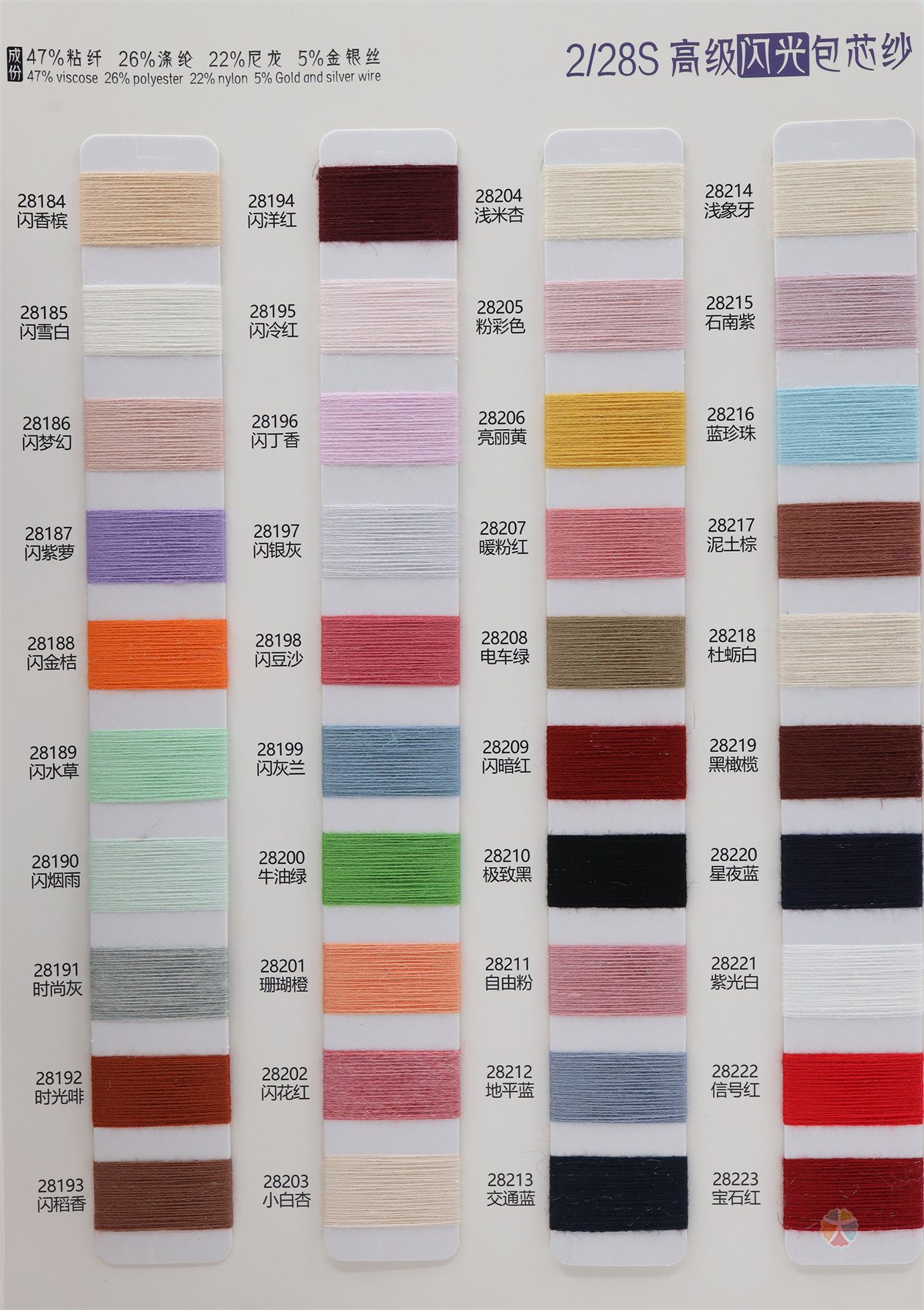 2/28S 进口银丝包芯纱