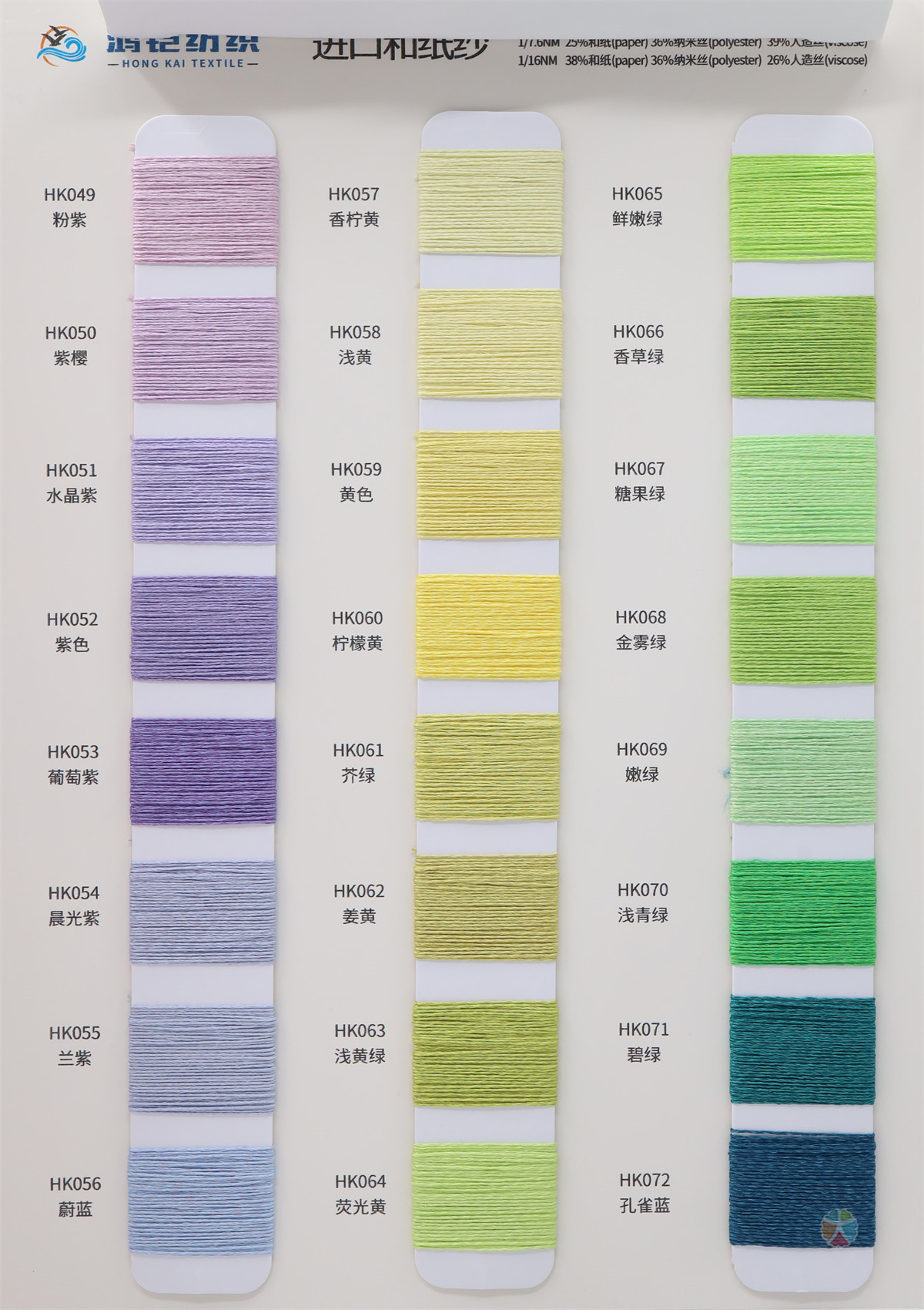 1/7.6NM 1/16NM 进口和纸纱