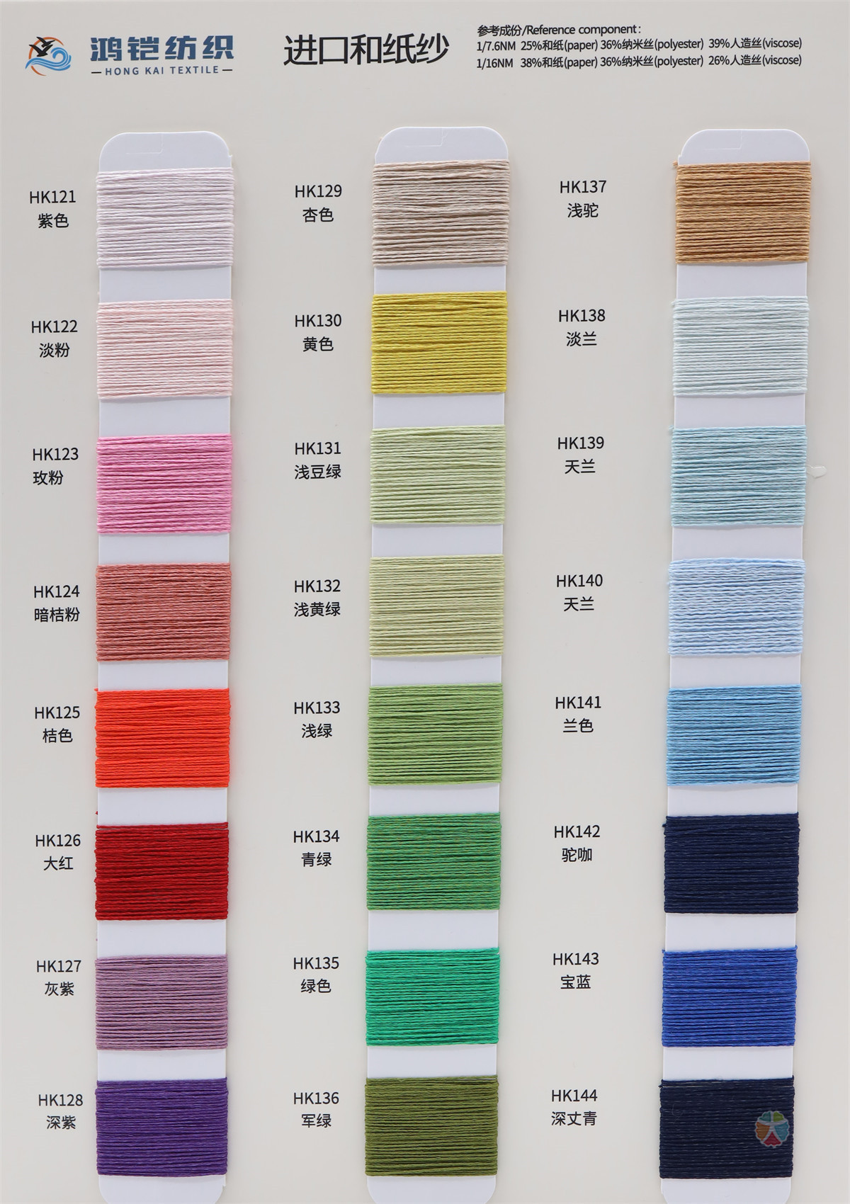 1/7.6NM 1/16NM 进口和纸纱