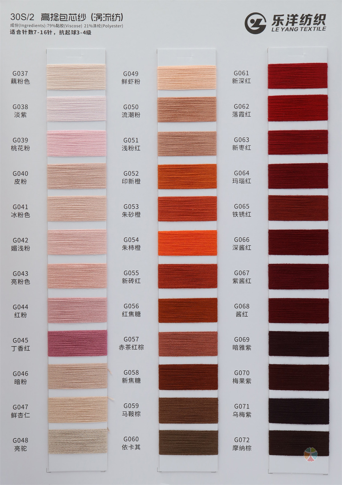 30S/2 高捻包芯纱(涡流纺)