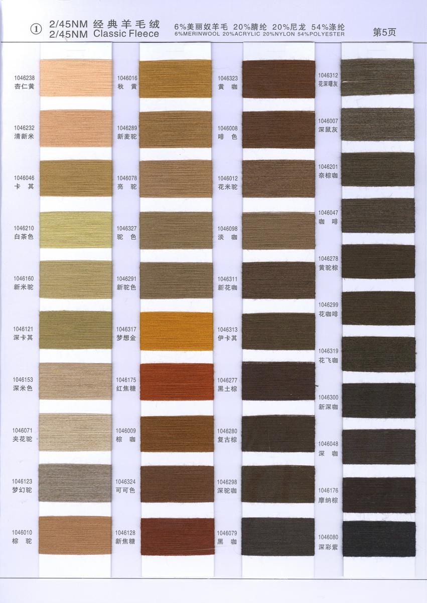 1）2/45NM 经典羊毛绒