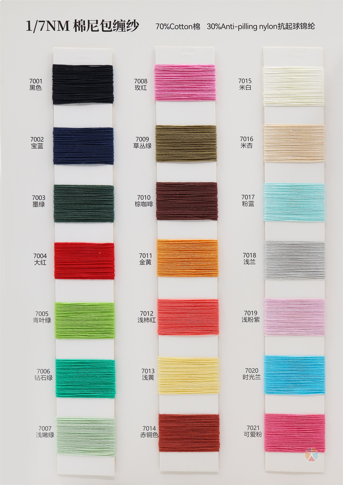 1/7NM 棉尼包缠纱