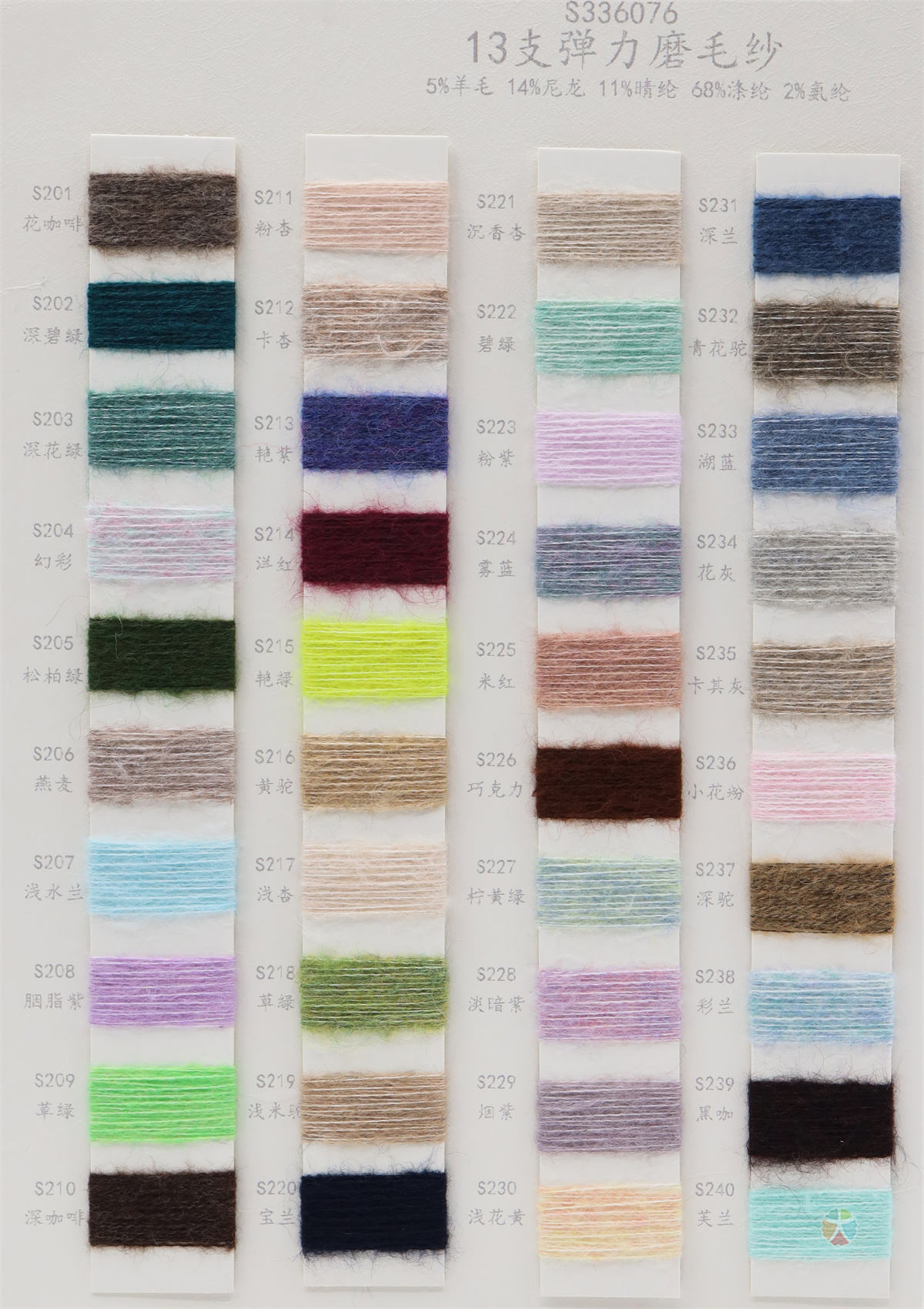 13支 弹力磨毛纱