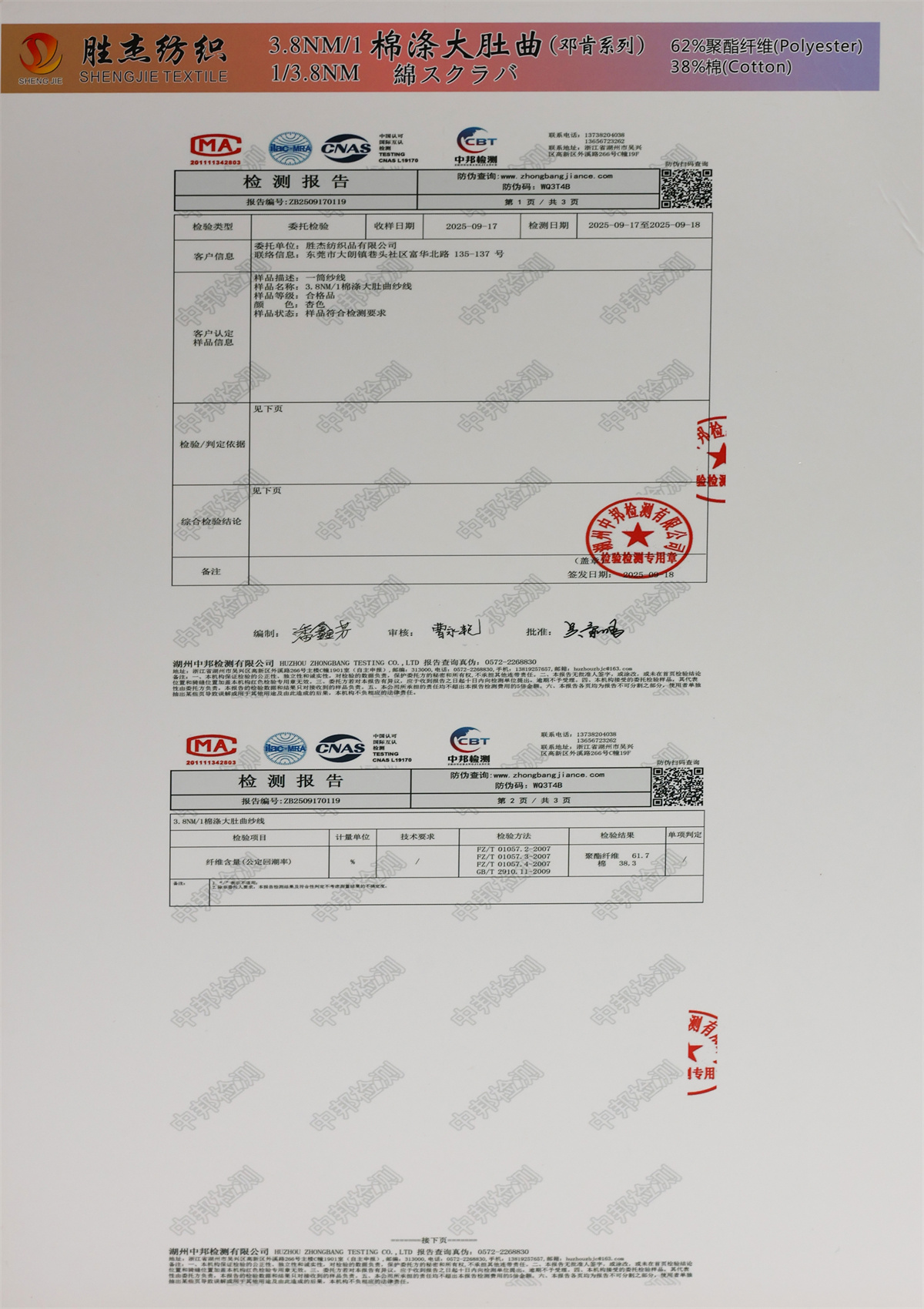 3.8NM/1 棉涤大肚曲（邓肯系列）