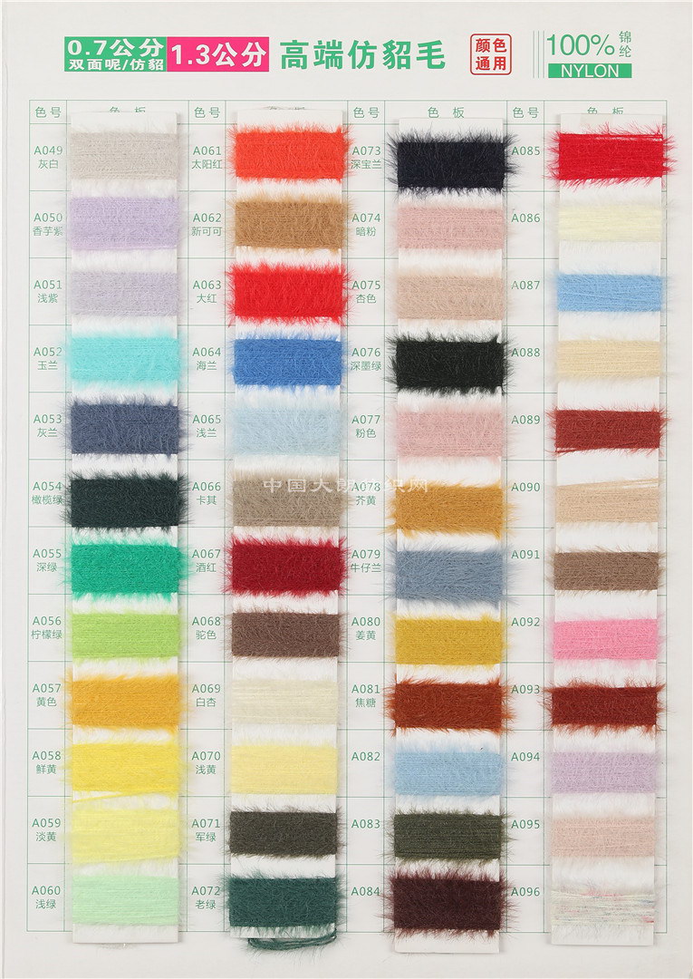 0.7/1.3/2公分高端仿貂毛