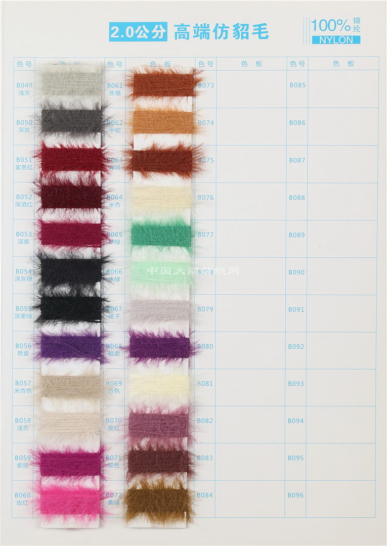 0.7/1.3/2公分高端仿貂毛