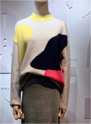 色彩拼接时尚毛衣